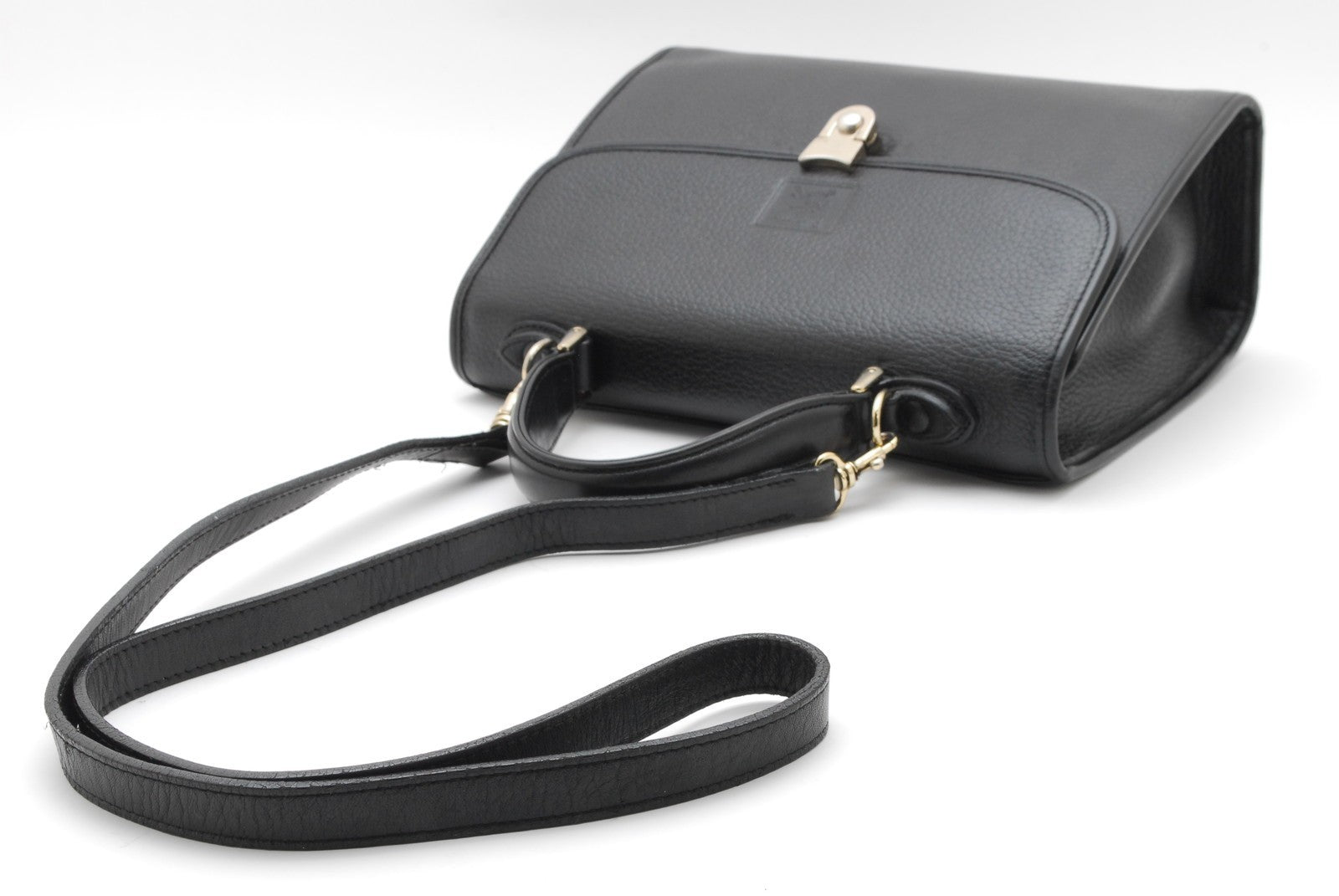 Burberry Nova Check Vintage Hand Tote Shoulder 2way Bag - Black, Leather