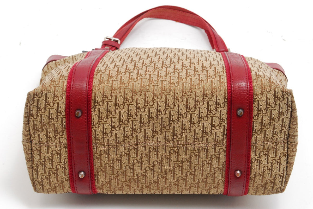 Dior Christian Trotter Tote Bag - Red, Leather