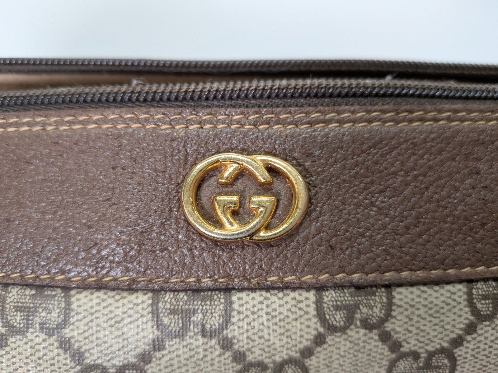 Gucci Vintage Shoulder Bag - Brown, PVC