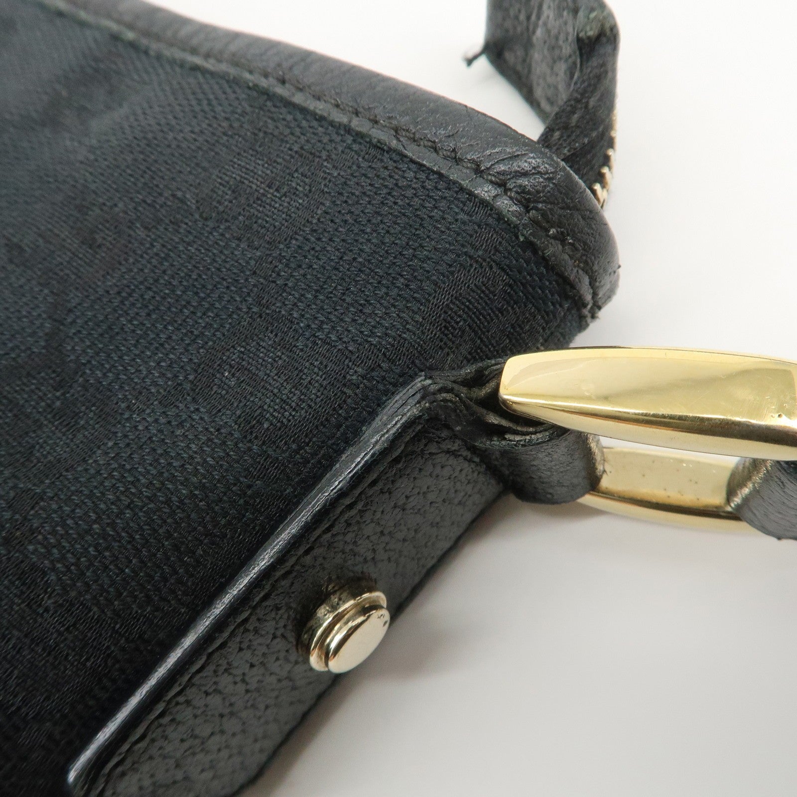 Gucci Abbey Shoulder Bag - Black, GG Canvas, Leather