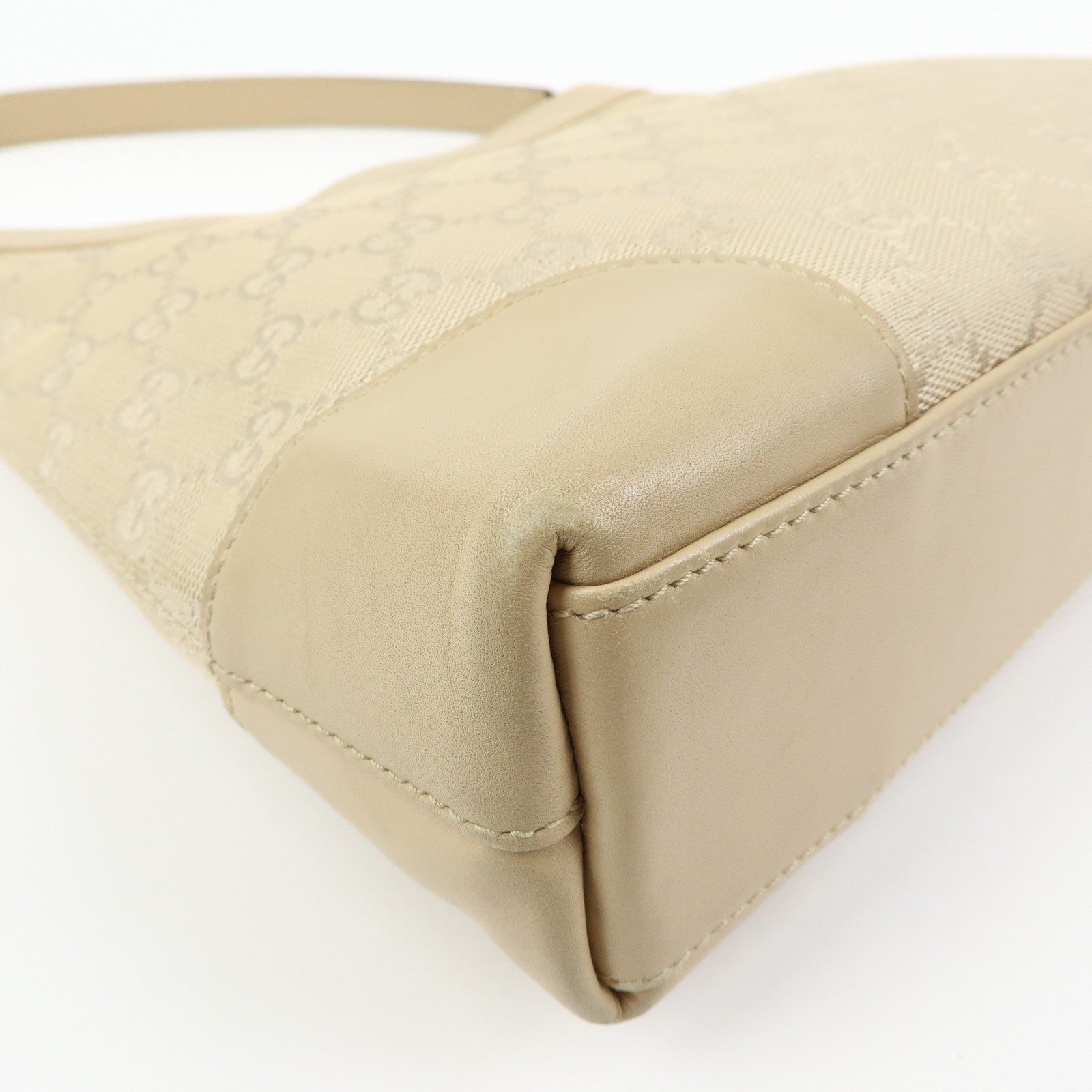 Gucci Shoulder Hand Bag - Beige, GG Canvas, Leather
