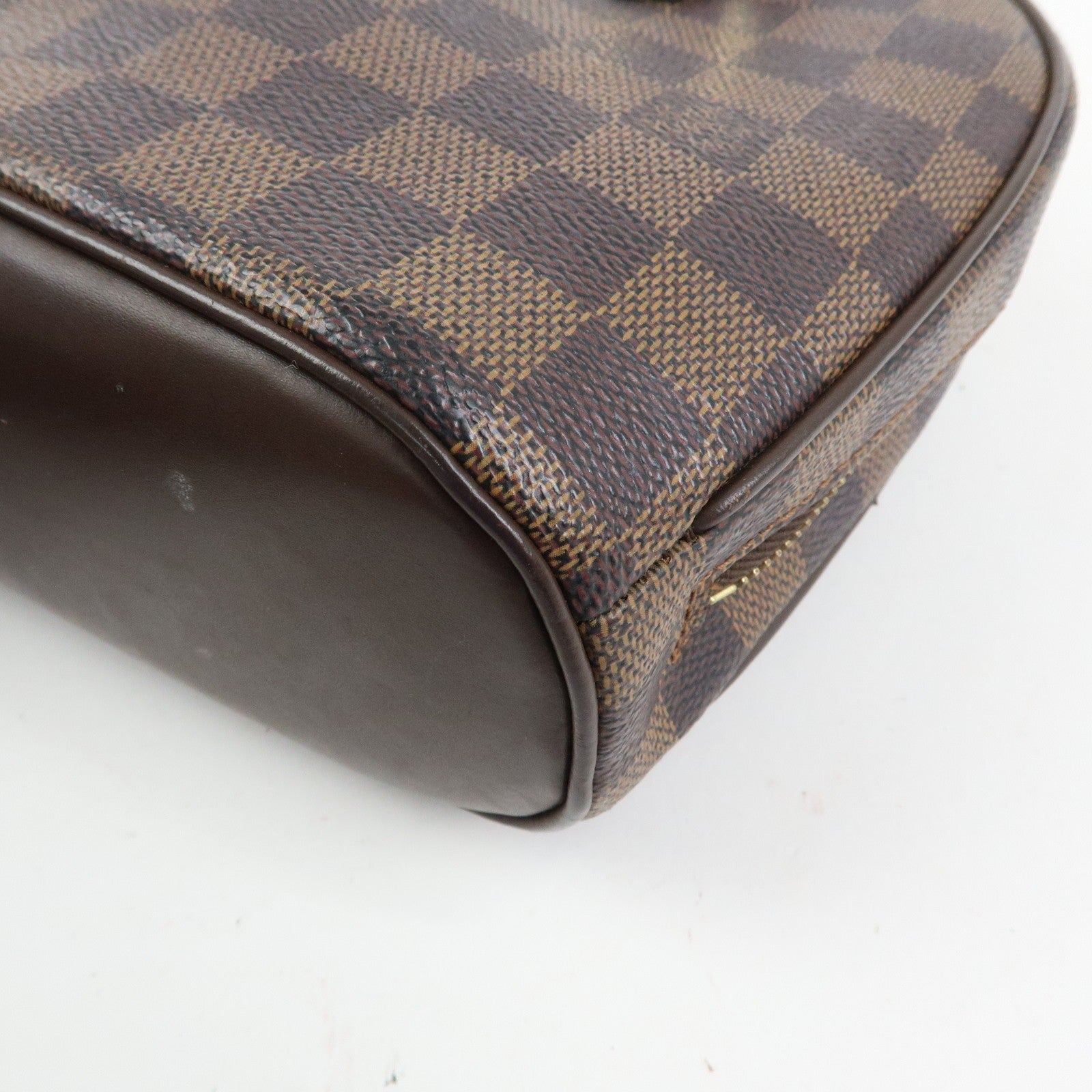 Louis Vuitton Saria Mini Handbag - Damier Ebene, Canvas Leather