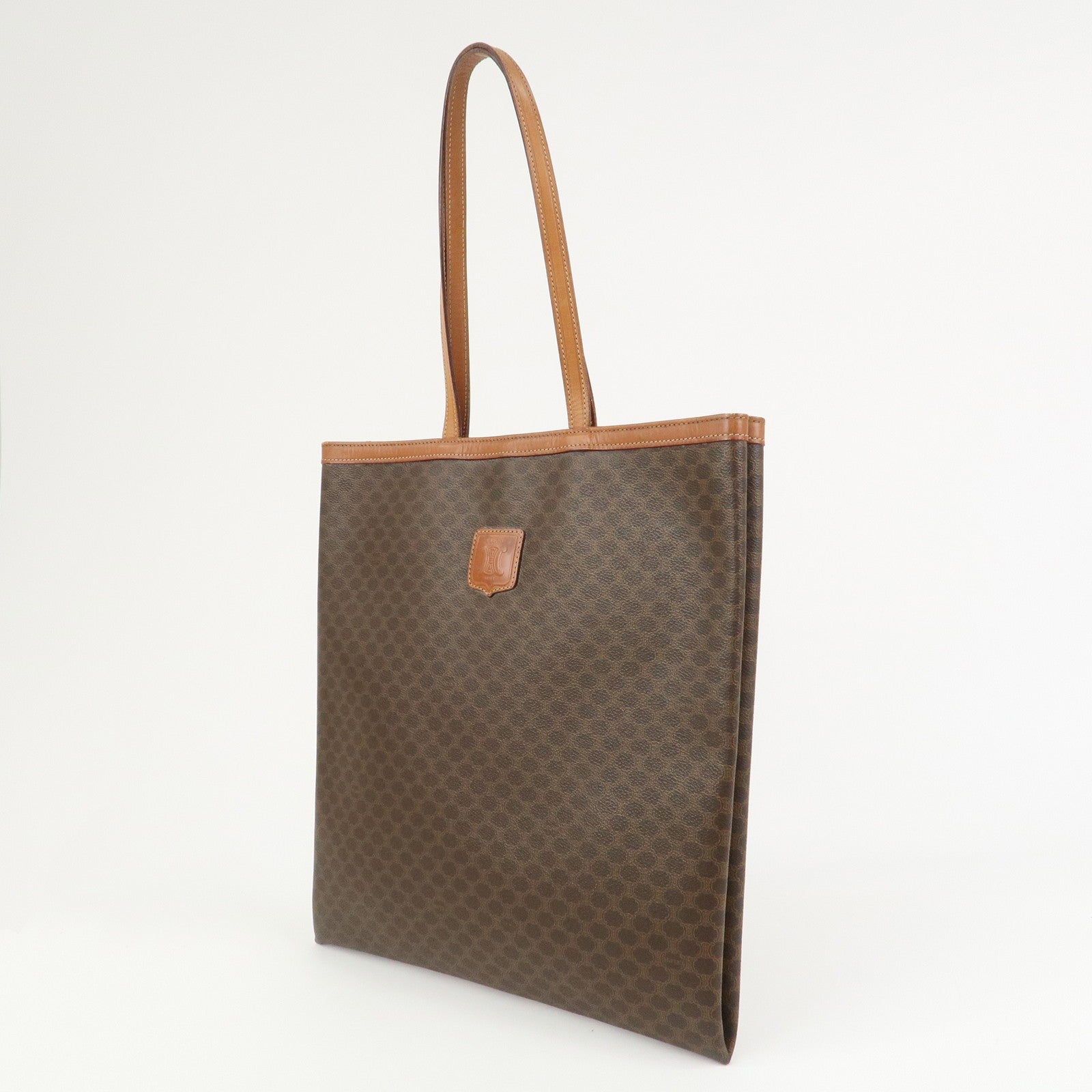 Celine Macadam Tote Bag - Brown, PVC Coated Canvas and Leather