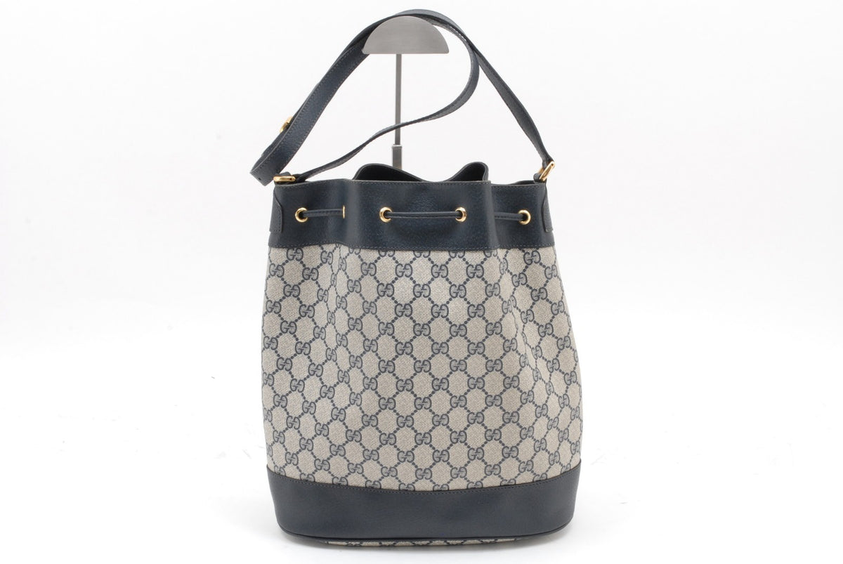 Gucci Sherry Line Shoulder Bag - Navy, PVC Leather