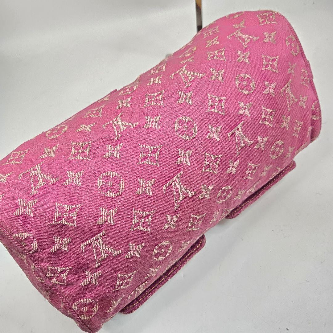 Louis Vuitton Monogram Denim Neo Speedy Handbag - Pink x Beige, Denim Leather