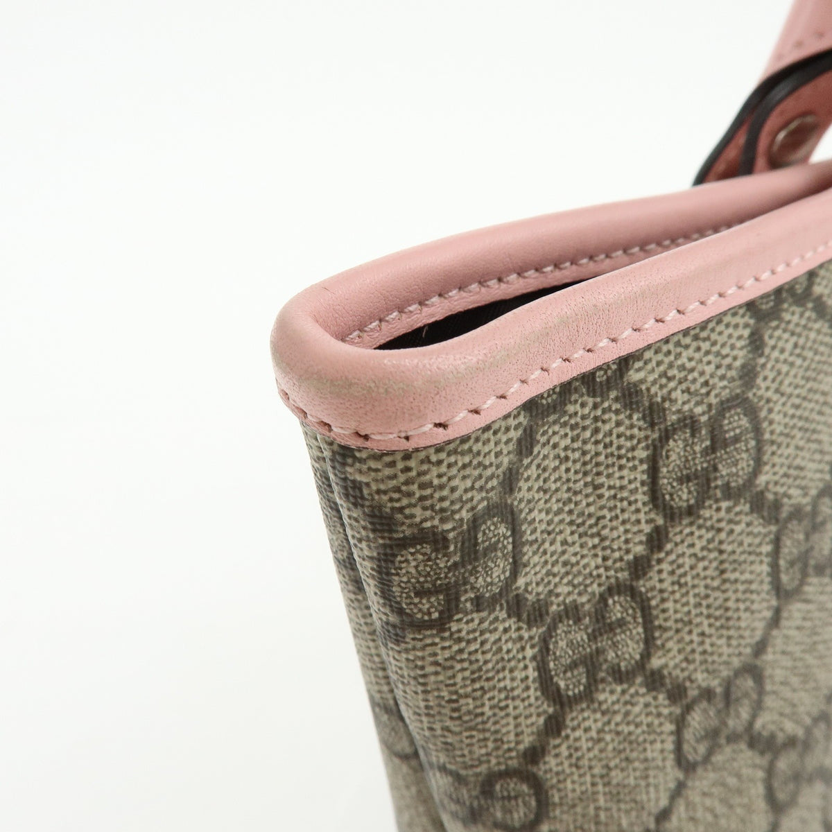 Gucci Tote Bag - Beige, Pink, GG Supreme, Leather