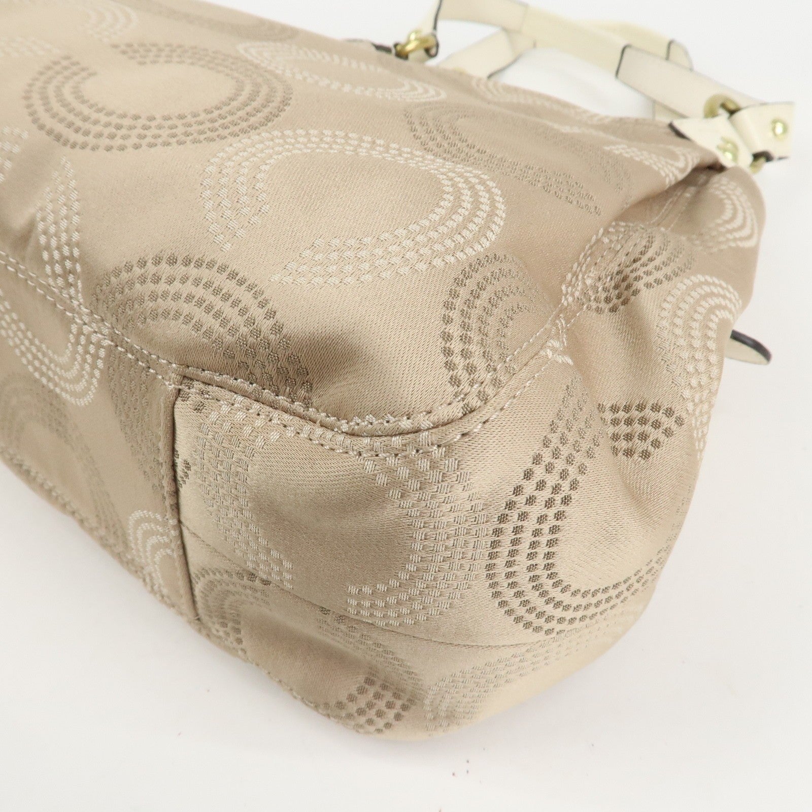 Coach Dot Op Art Hobo Handbag - Beige, Canvas