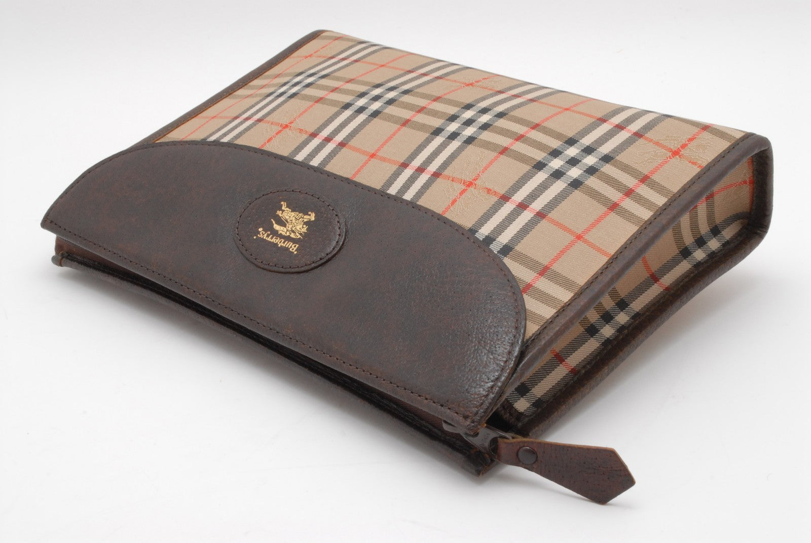 Burberry Nova Check Clutch Bag - Beige, Canvas