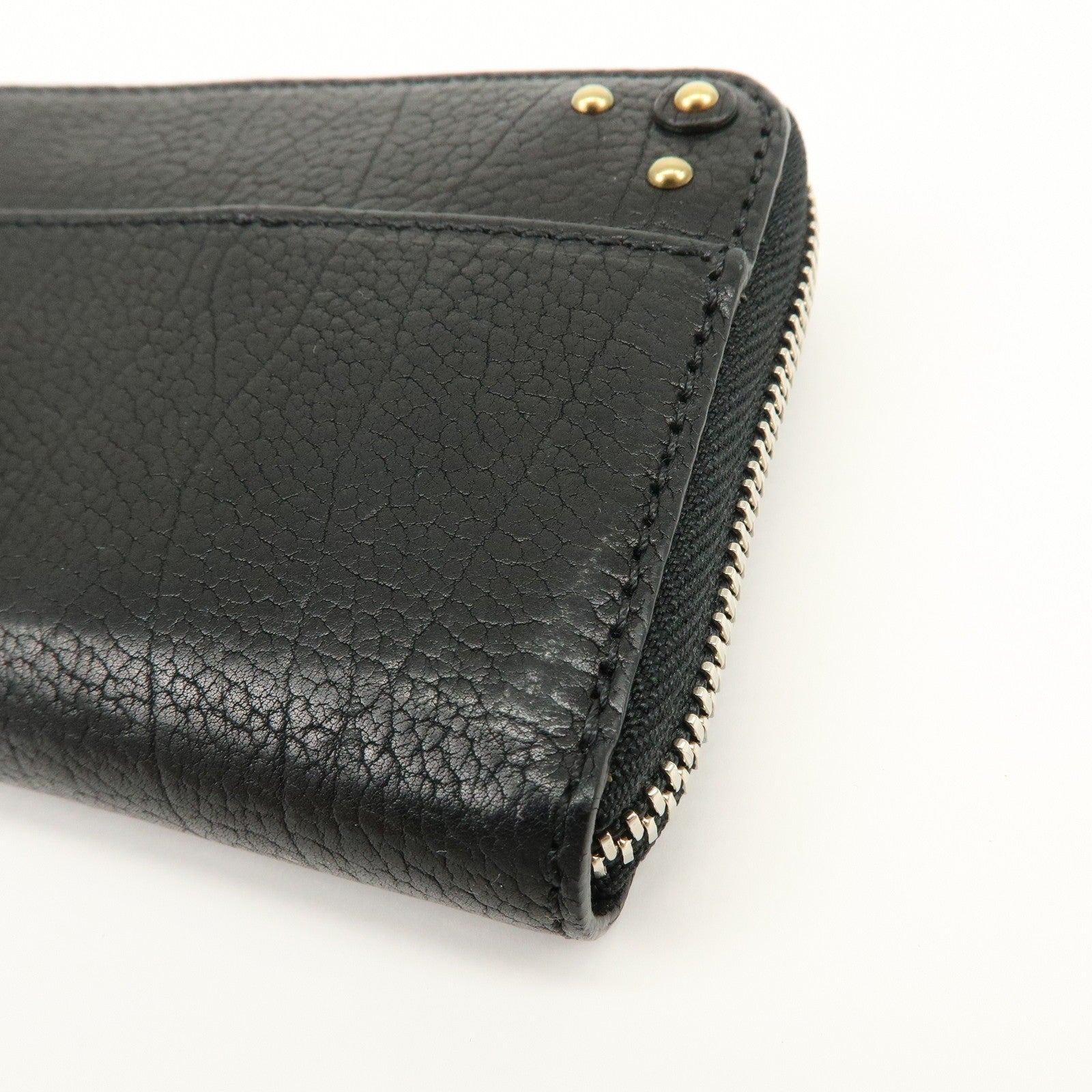 Chloe Aurora Studs Wallet - Black, Leather