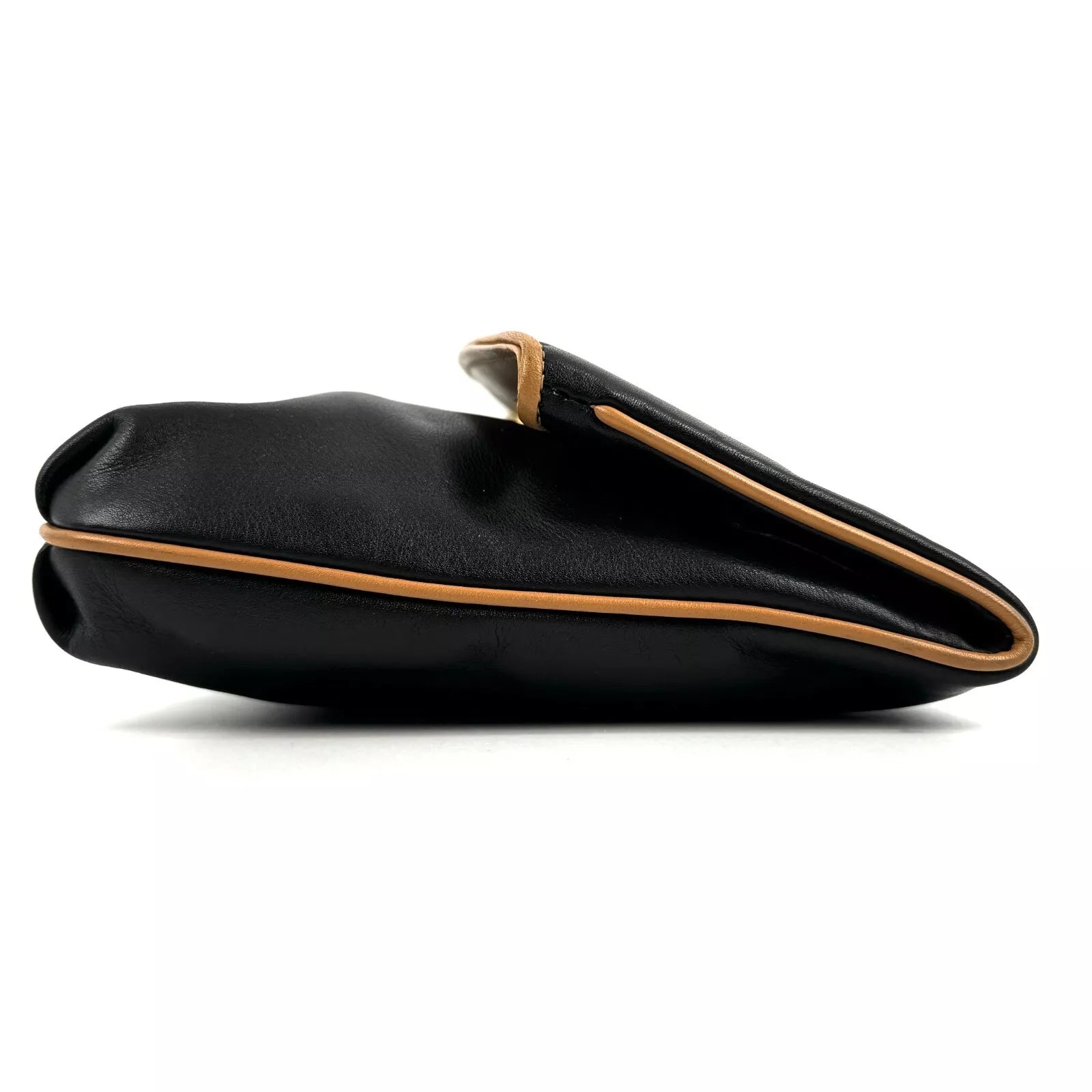 CELINE Triomphe Clutch - Black, Leather