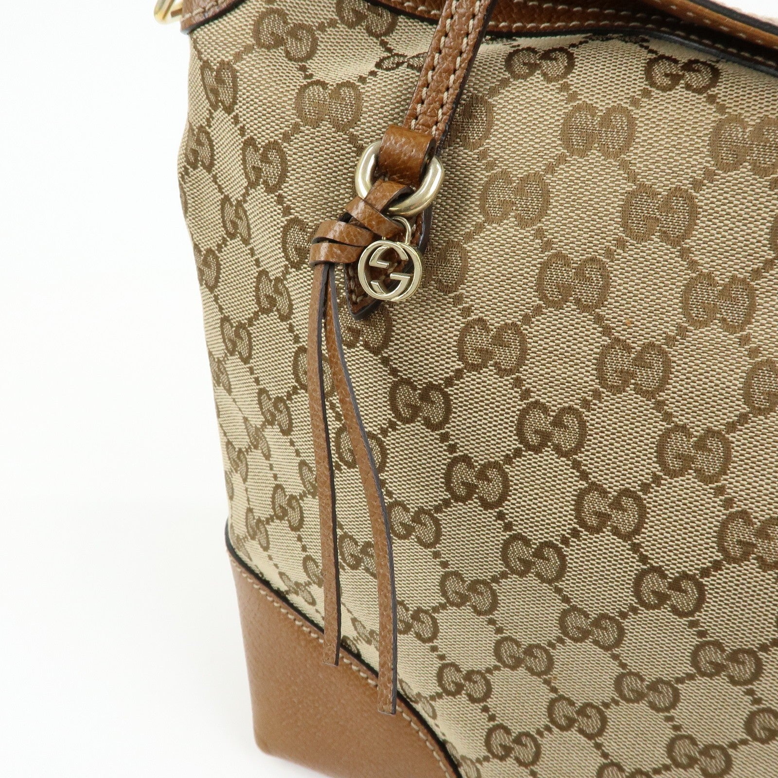 Gucci Hand Bag - Beige, Canvas Leather