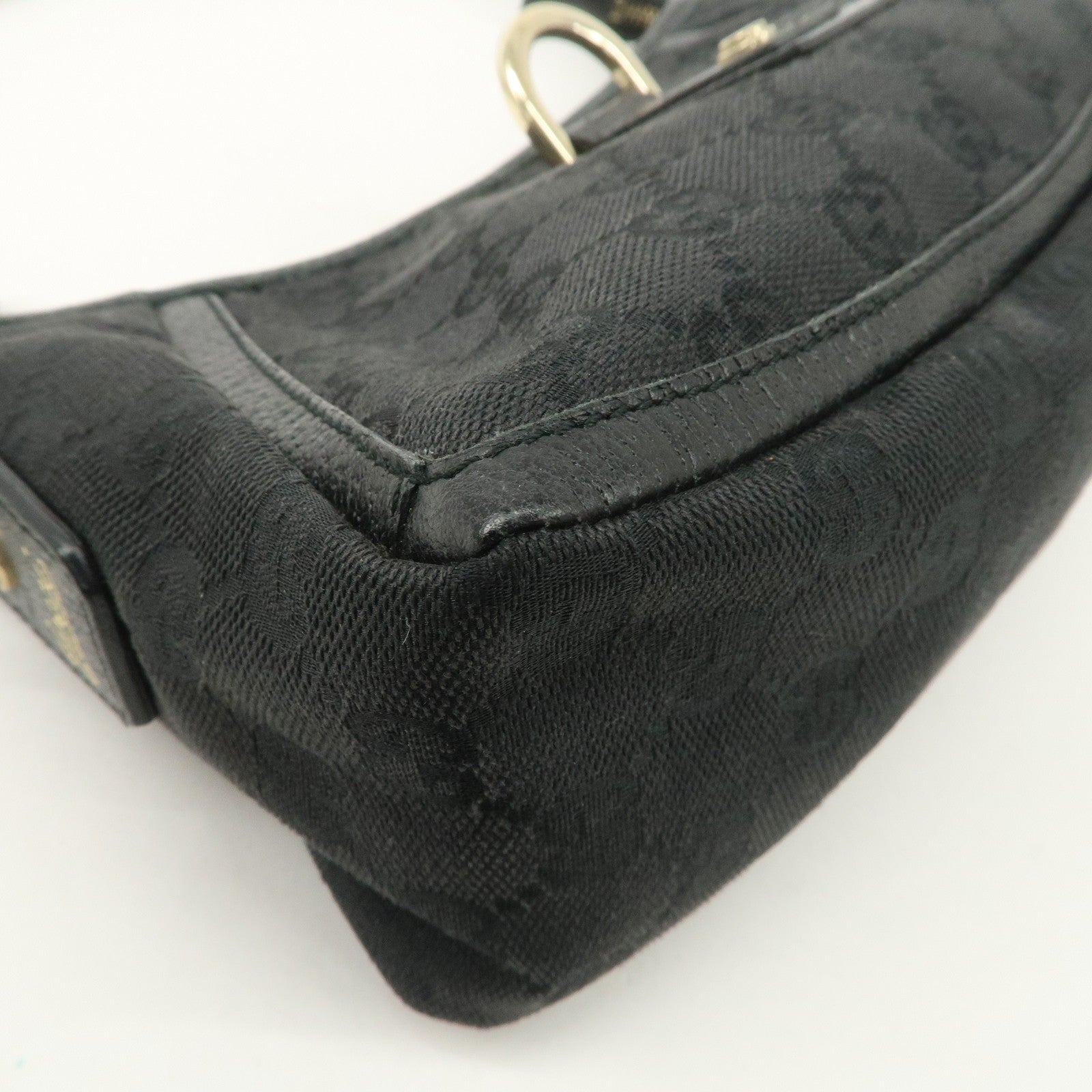Gucci Abbey GG Canvas Leather One Shoulder Bag - Black, Canvas