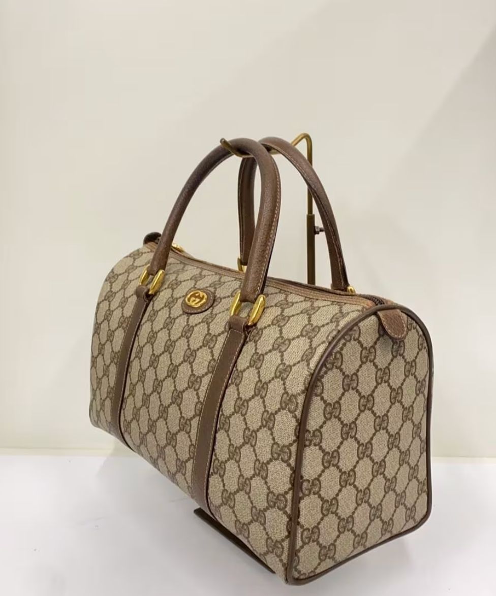 Gucci GG Supreme Handbag - Brown, PVC Leather