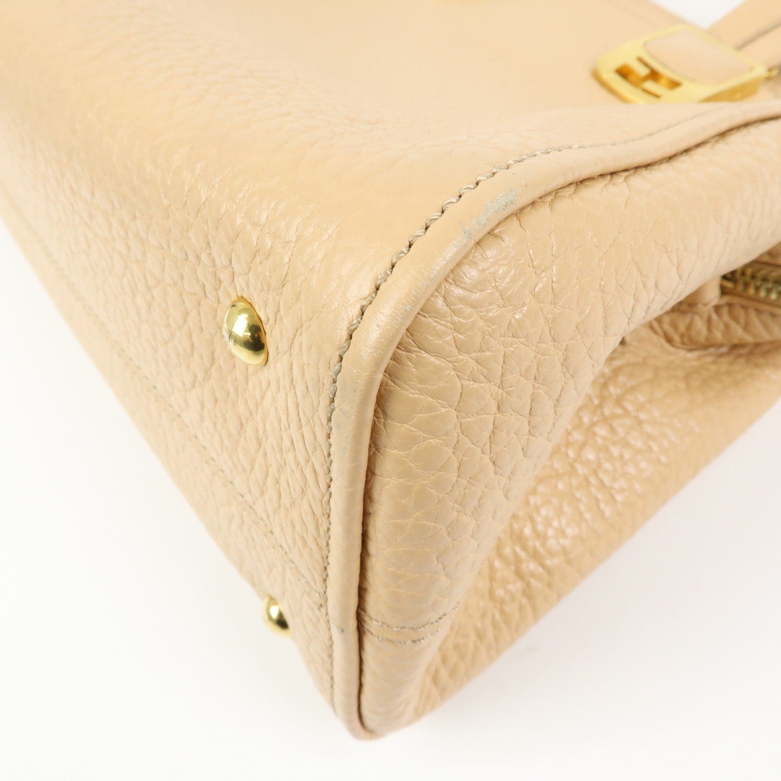 Fendi 8BL114 Hand Bag - Beige, Leather