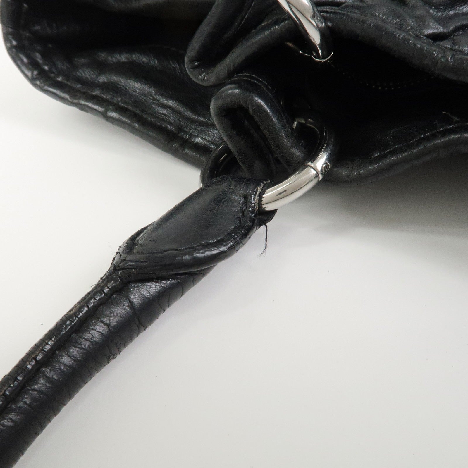 Miu Miu Matelasse 2Way Hand Bag - Black, Leather