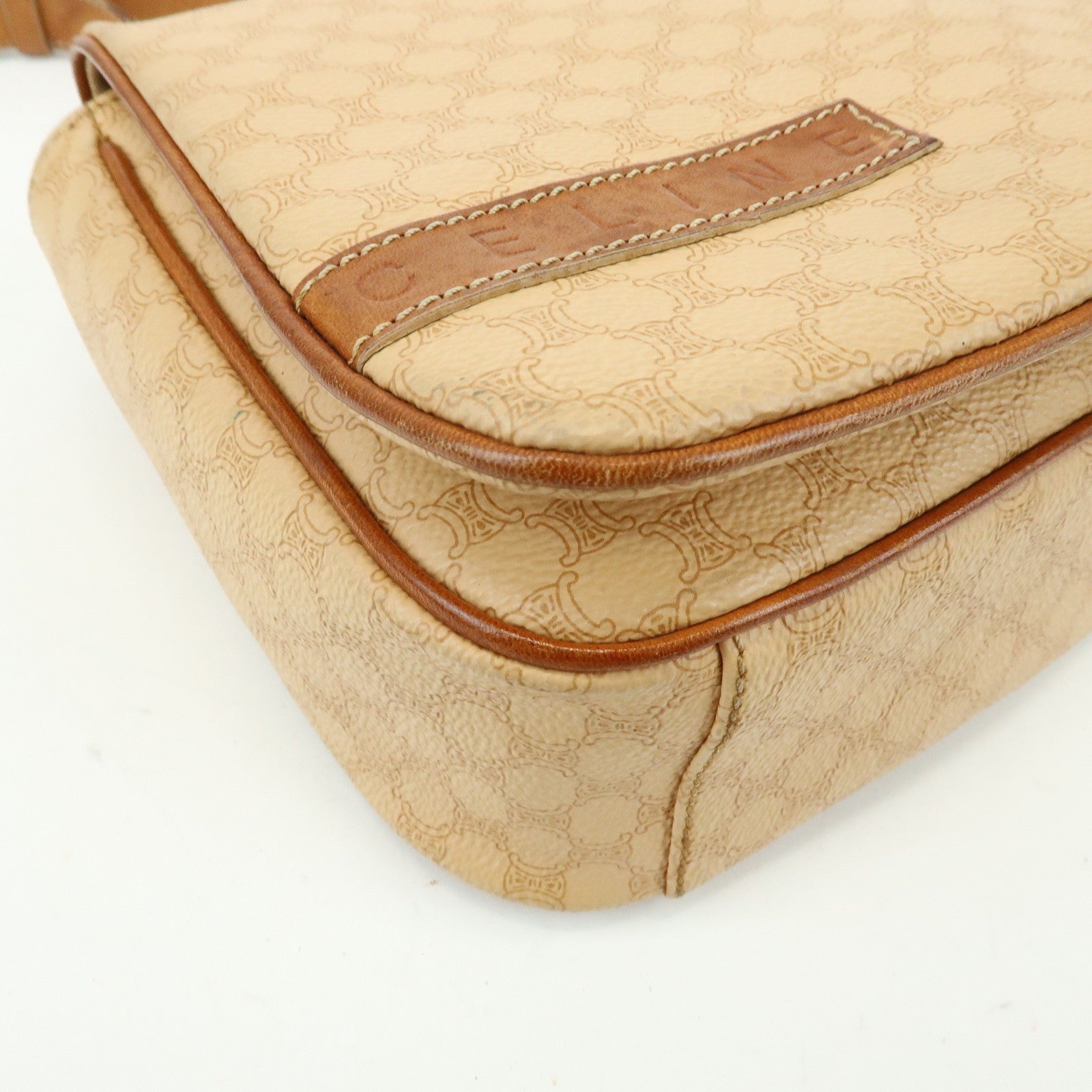 Celine Macadam Shoulder Bag - Beige, PVC Leather