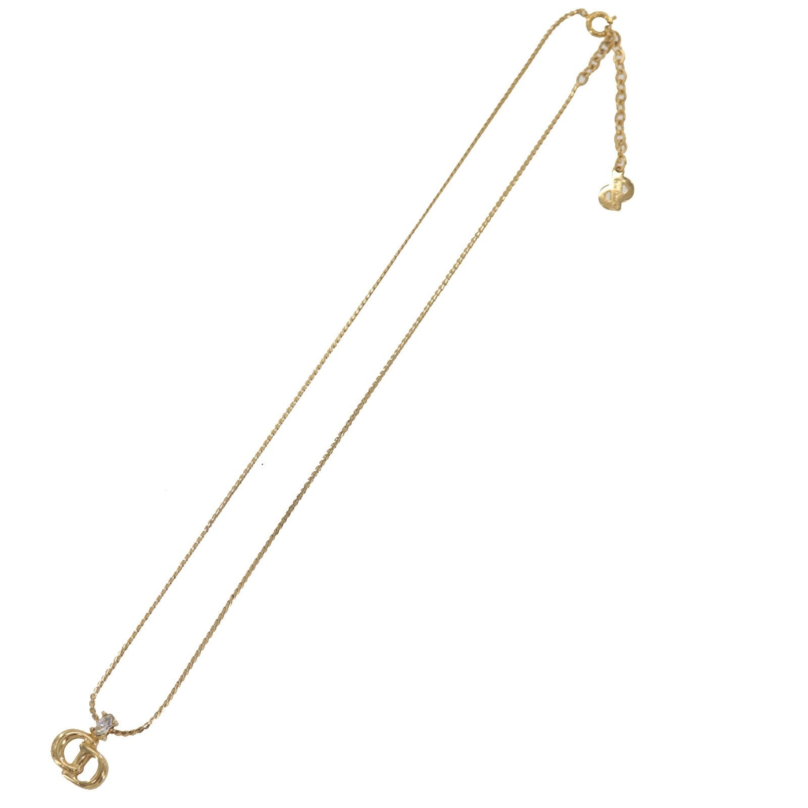 Christian Dior CD Logo Necklace - Gold, Gold Plated