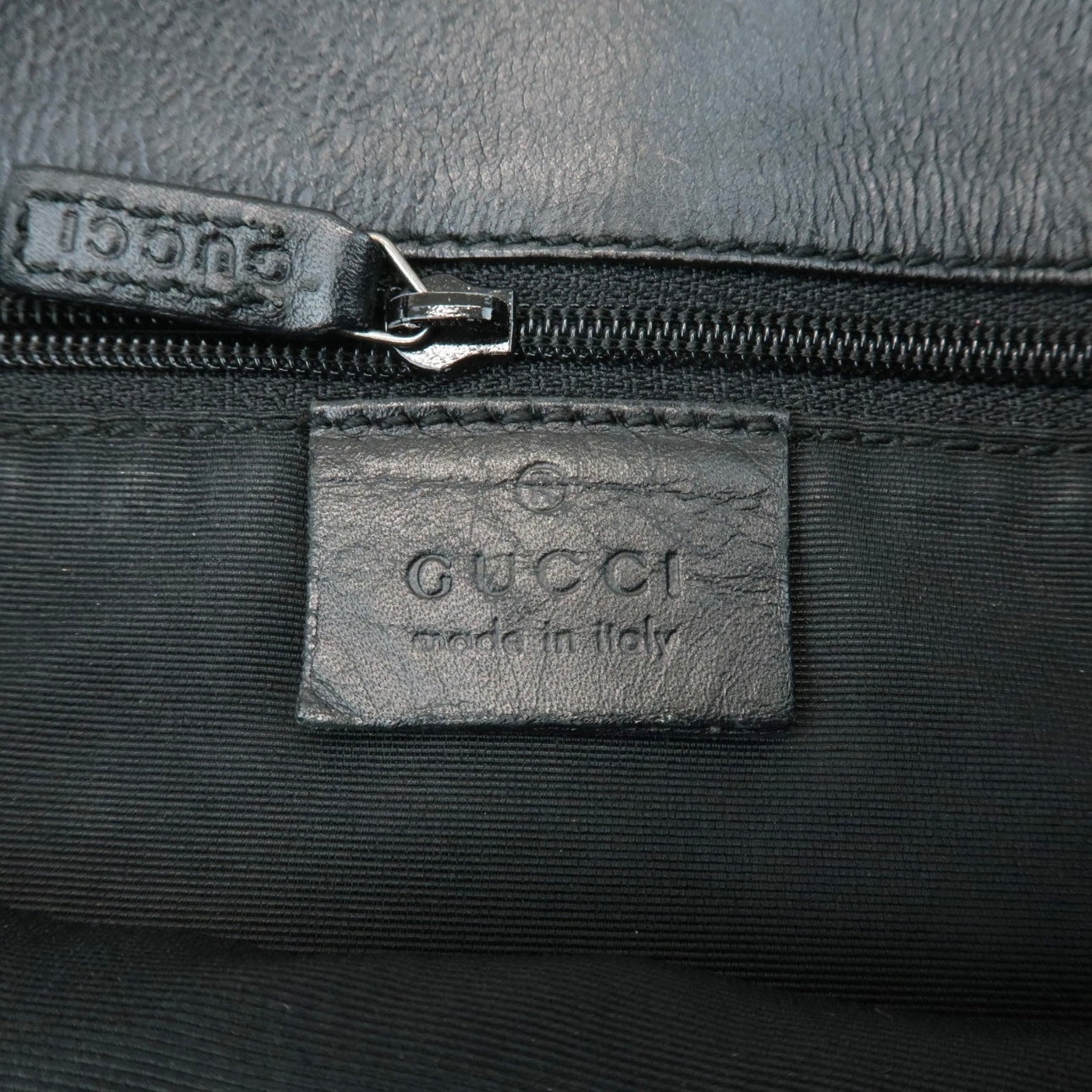 GUCCI Leather GG Canvas Tote Shoulder Bag