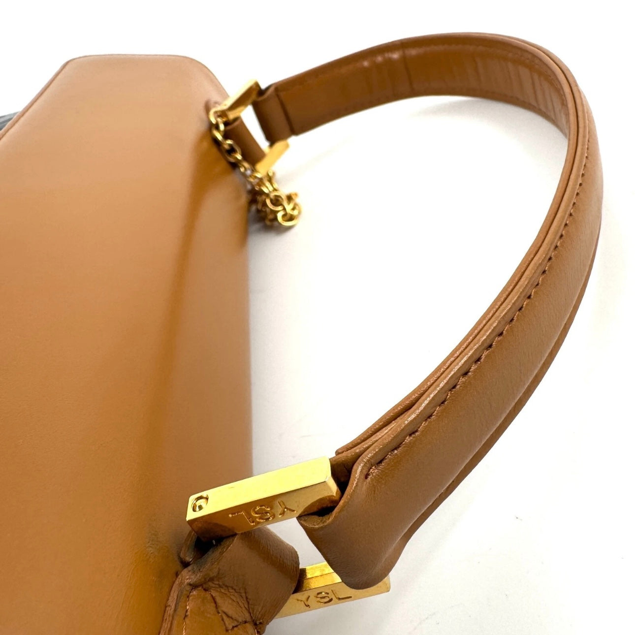 Yves Saint Laurent Leather Hand Bag black brown- Vintage YSL