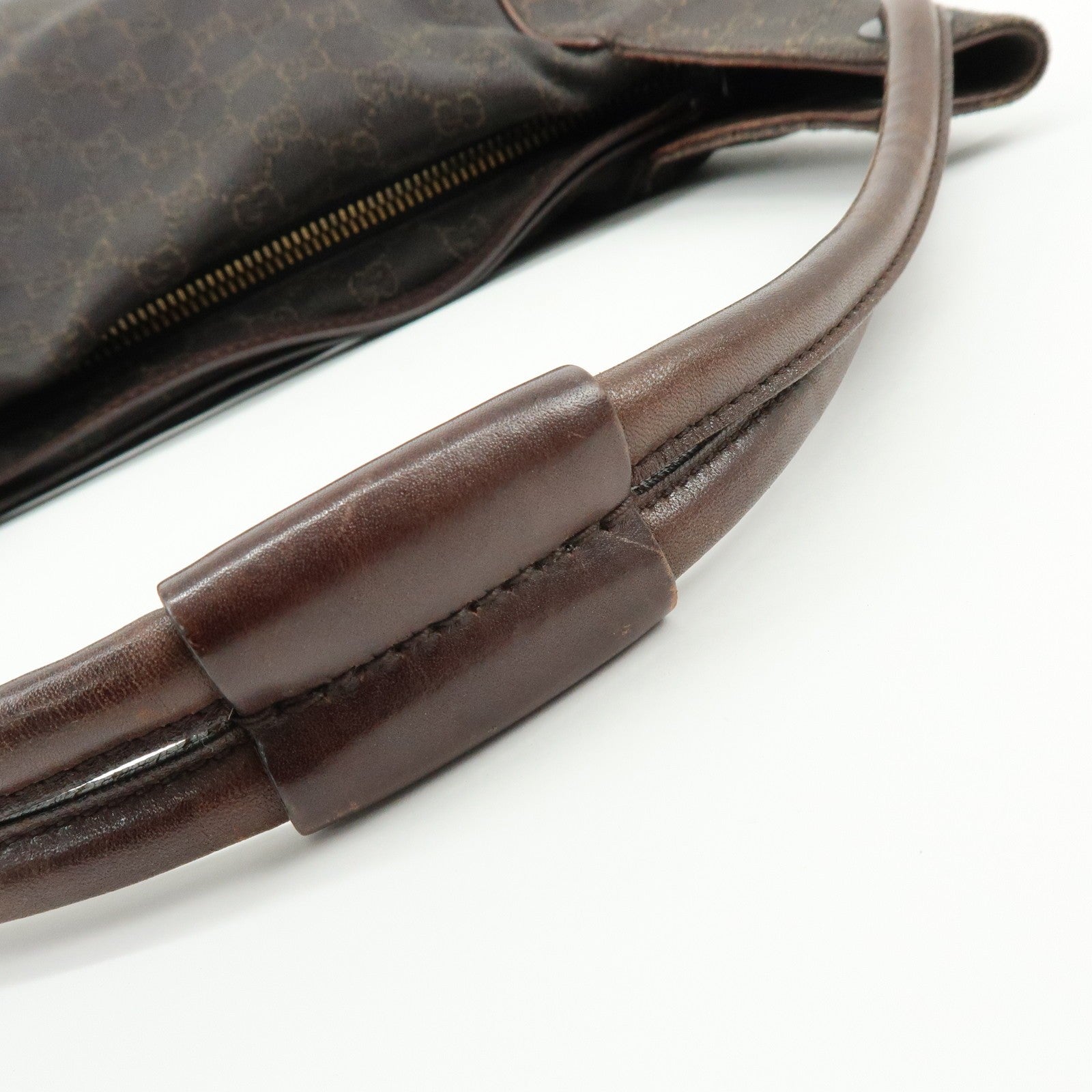 Gucci Shoulder Bag - Dark Brown, GG Canvas, Leather