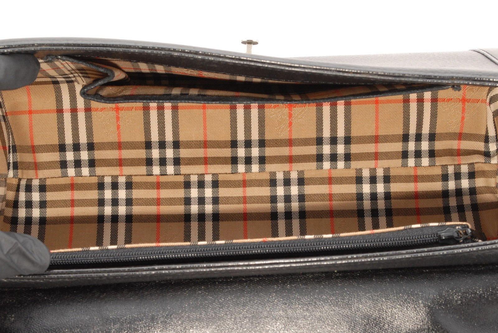 Burberry Nova Check Hand Tote Bag - Black, Leather