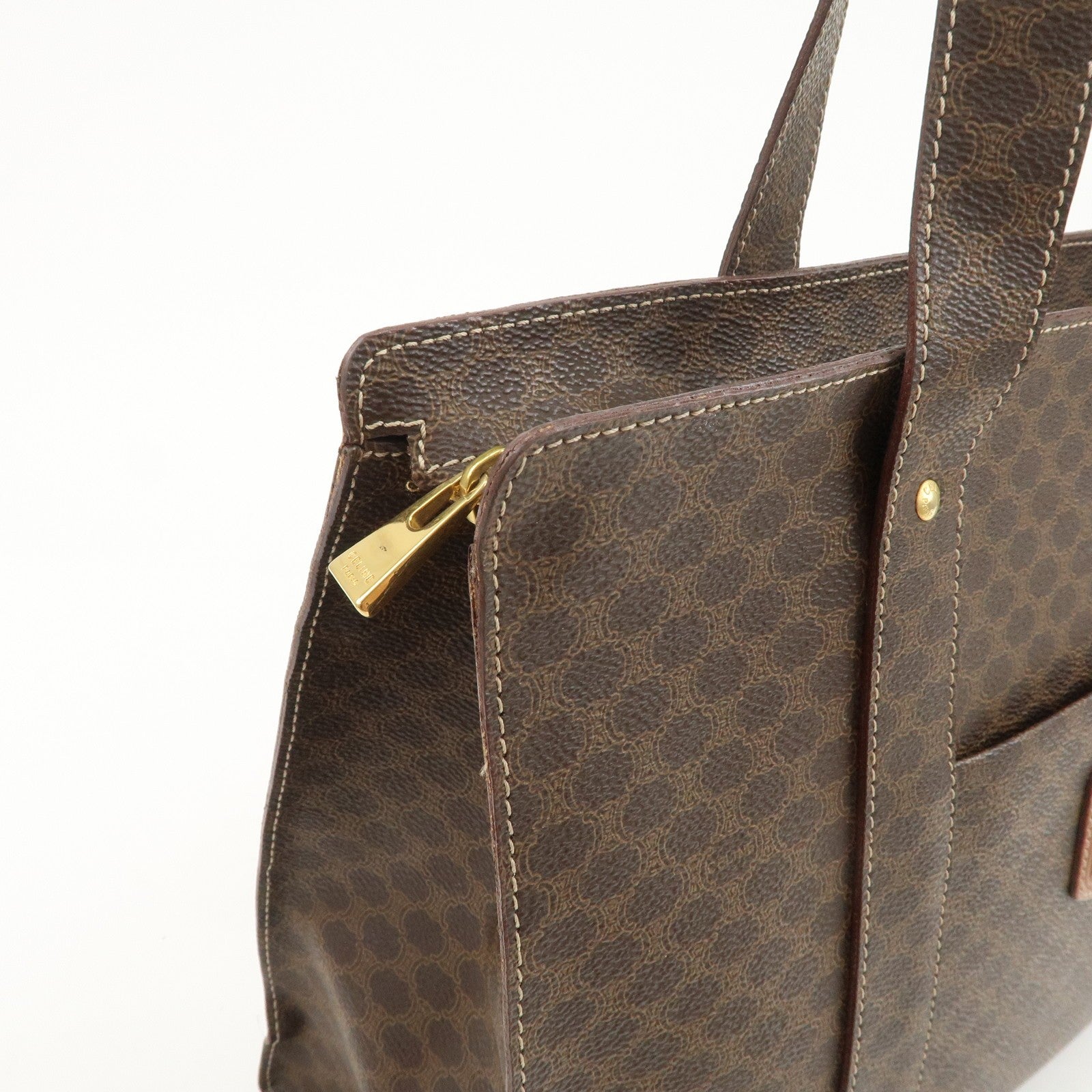 Celine Macadam Tote Bag - Brown, PVC Coating Canvas