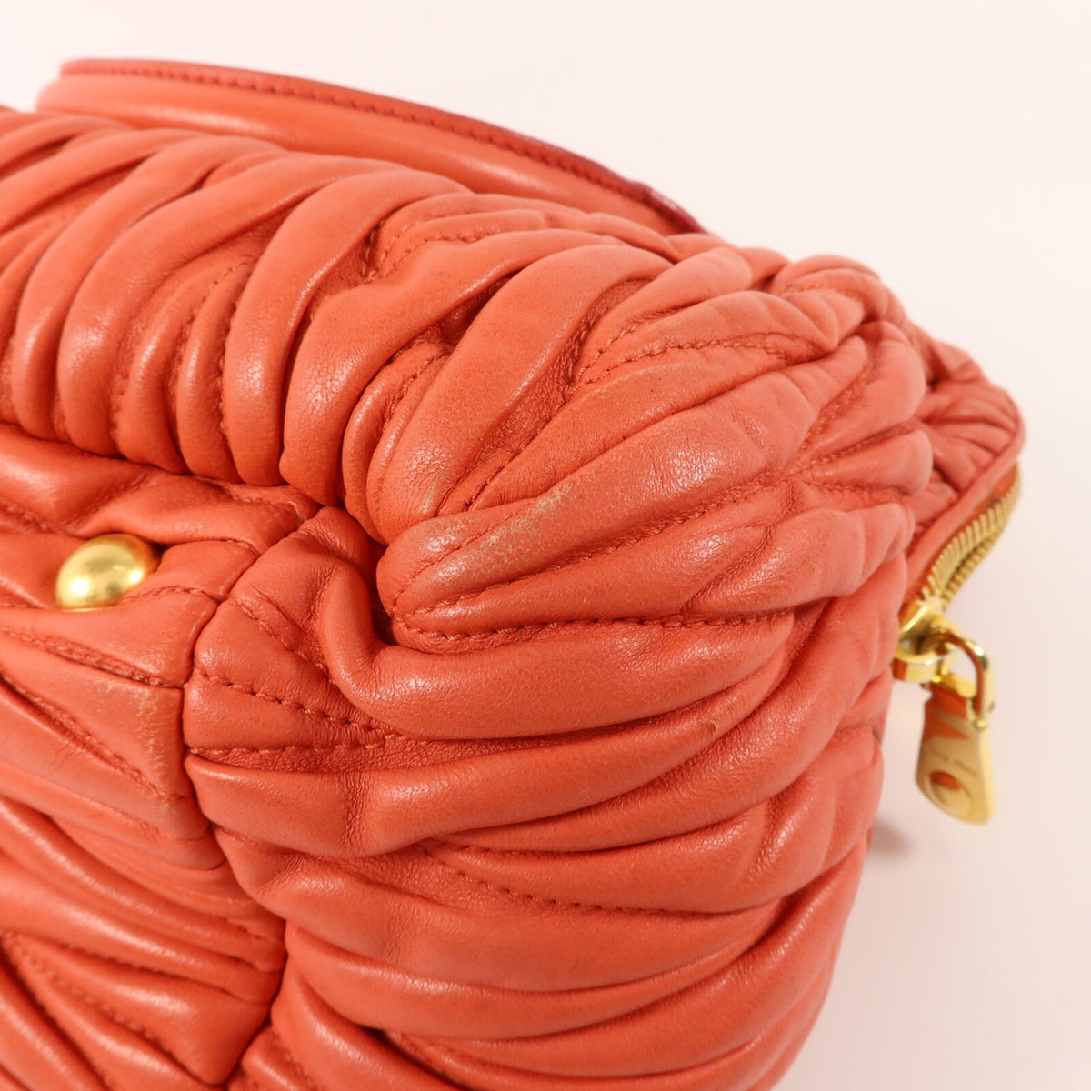 Miu Miu GHW 2 Way Shoulder Bag - Red, Lambskin Leather