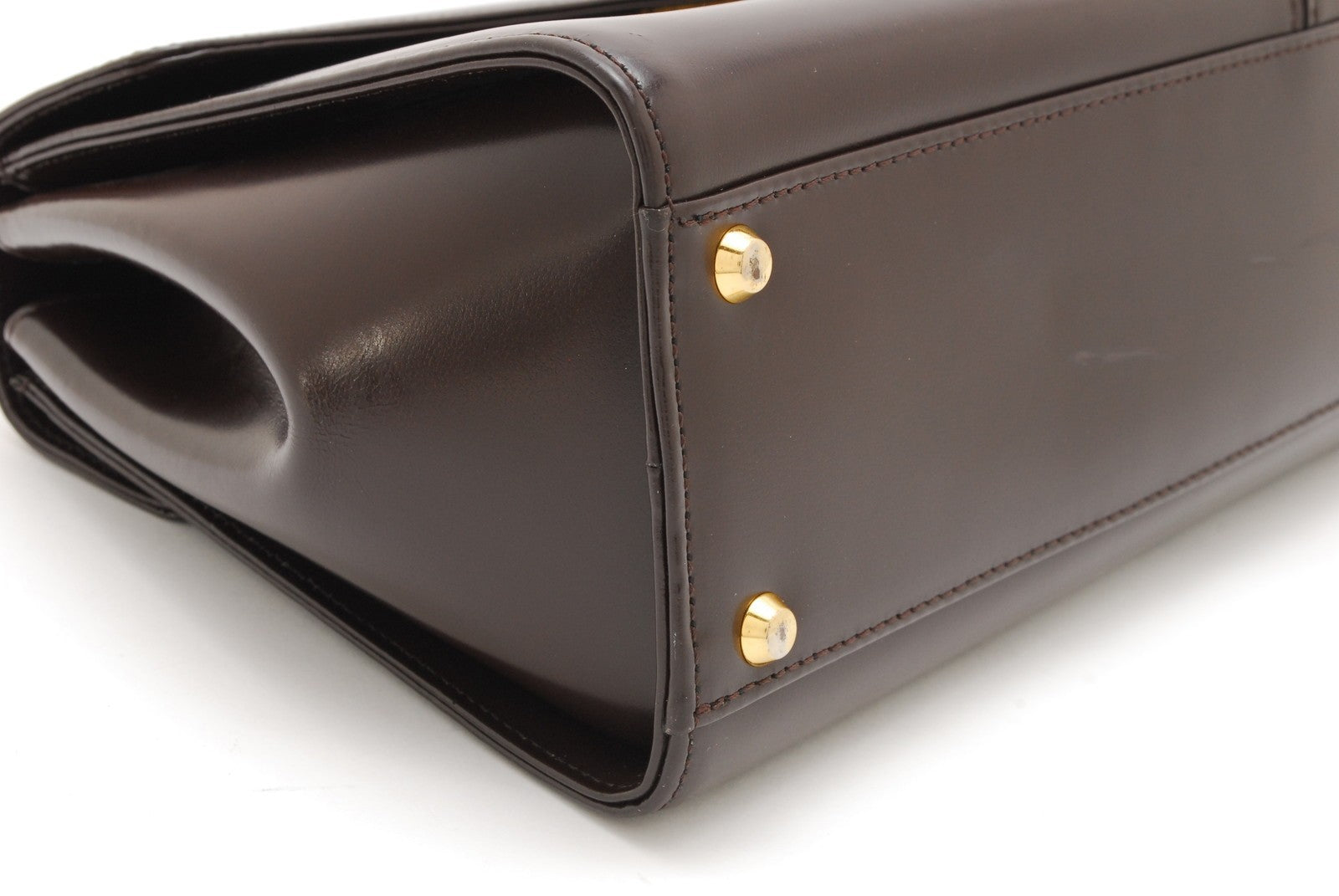 Saint Laurent Yves Vintage Tote Hand Bag - Brown, Leather