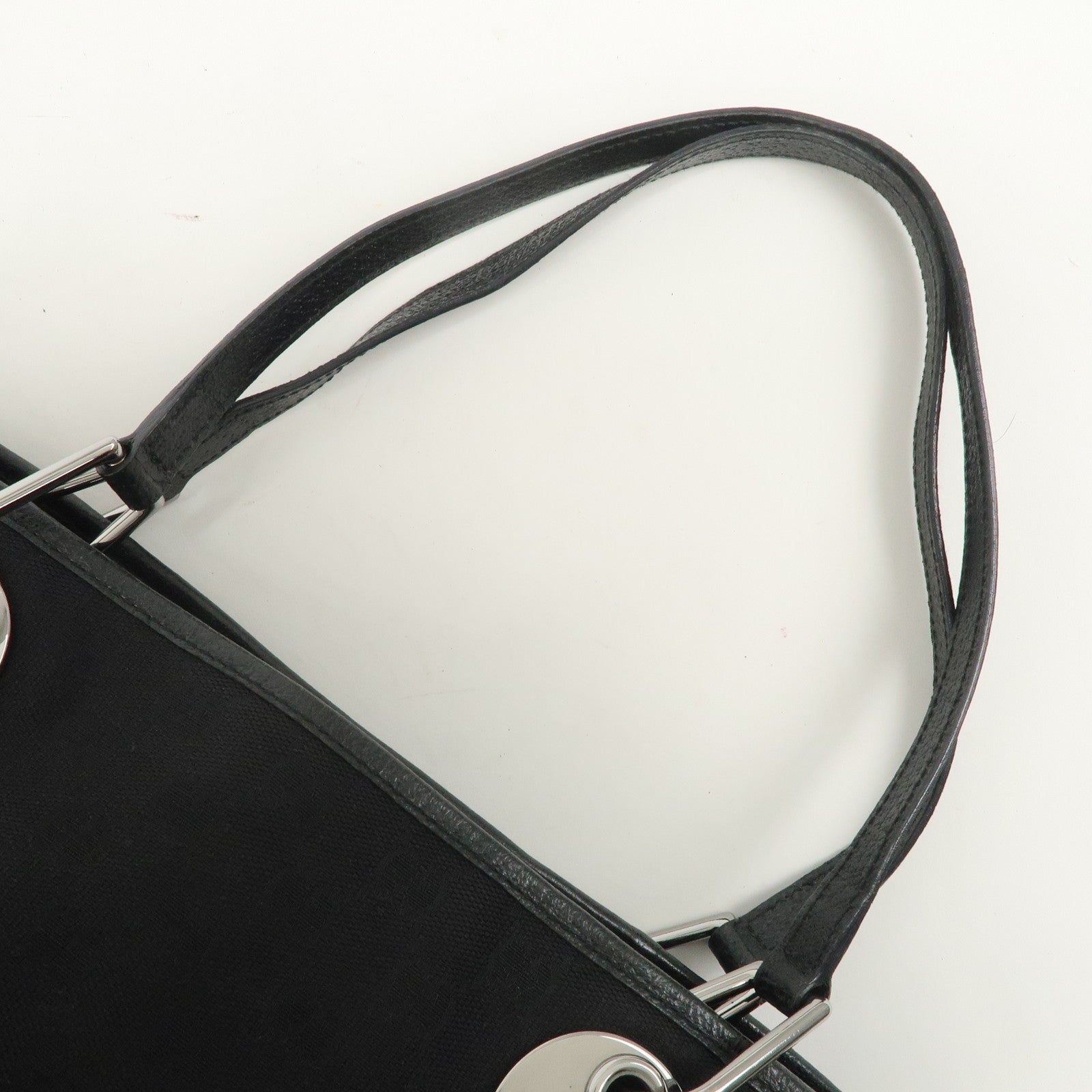 Gucci GG Canvas Leather Tote Bag - Black, Canvas