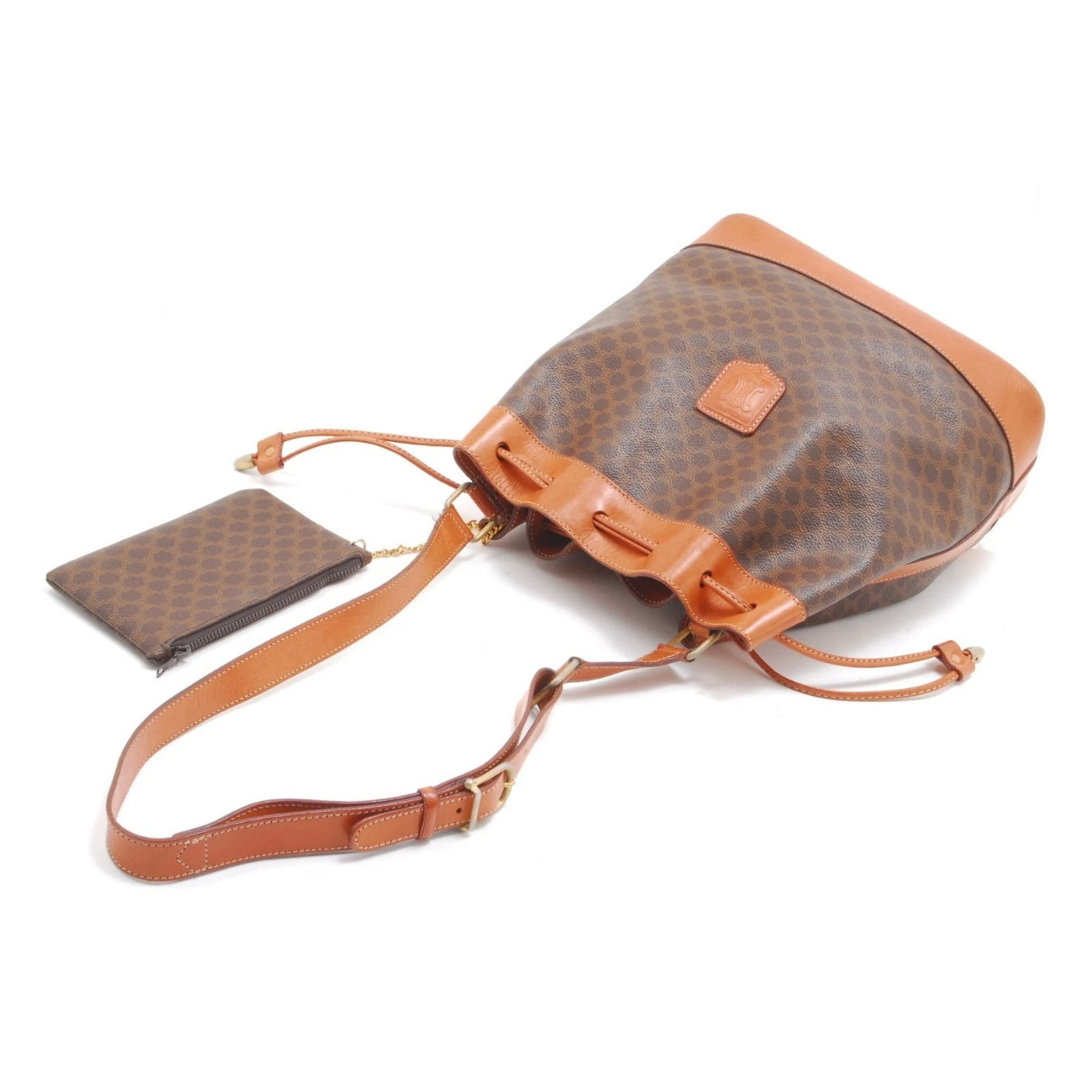 Celine Macadam Shoulder Bag Bucket Crossbody with wallet