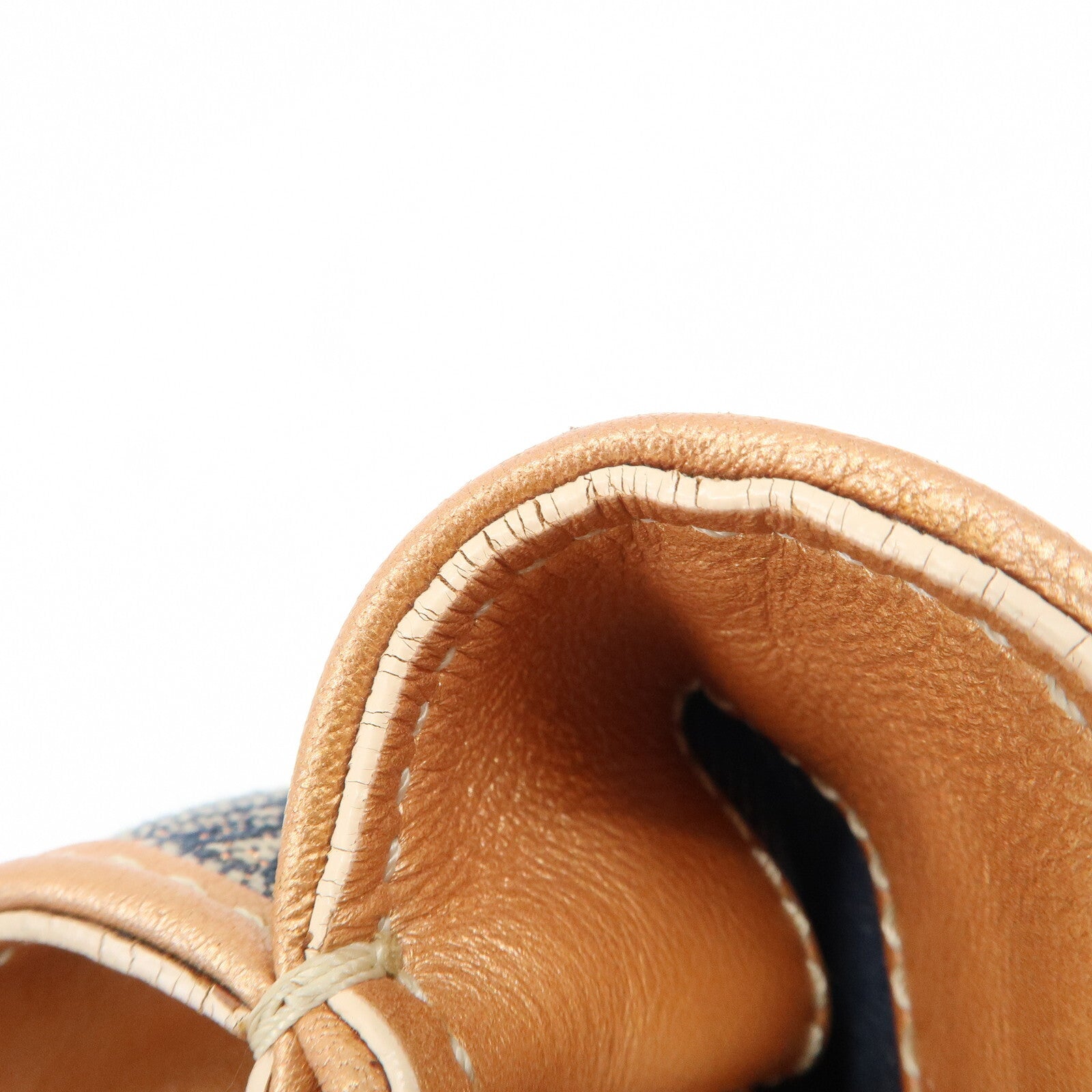 Celine Macadam Denim Leather Tote Bag - Navy/Brown, Denim/Leather