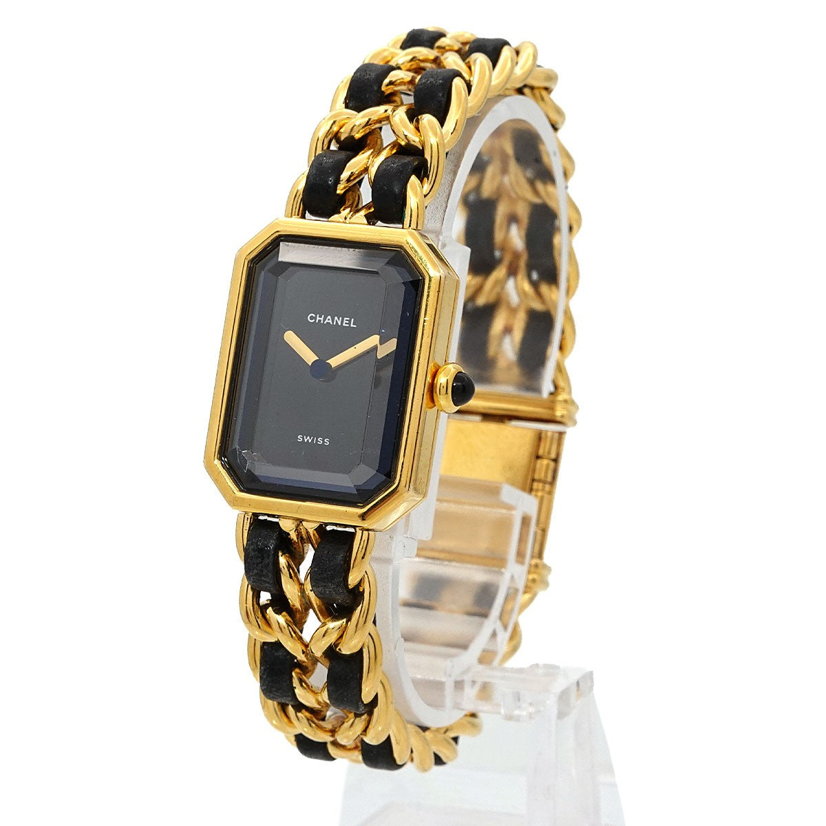 Chanel Premiere L H0001 Watch - Black, Stainless Steel/Leather