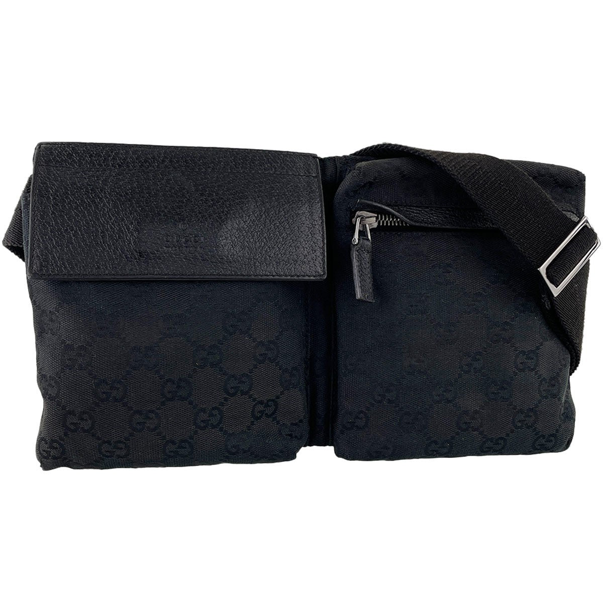 Gucci GG Waist Bag - Black, Canvas Fabric