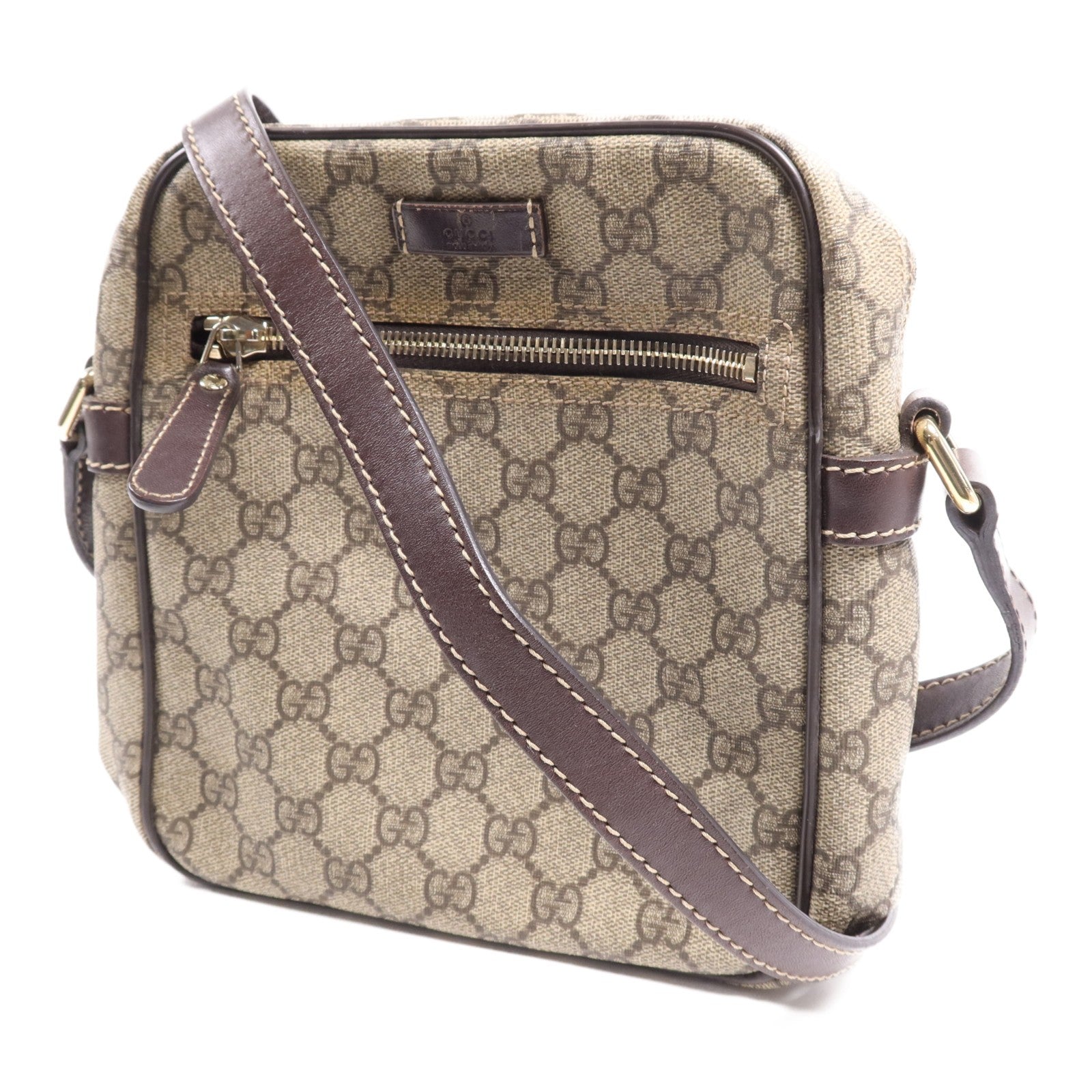Gucci GG GHW Shoulder Bag - Brown, Coated Canvas