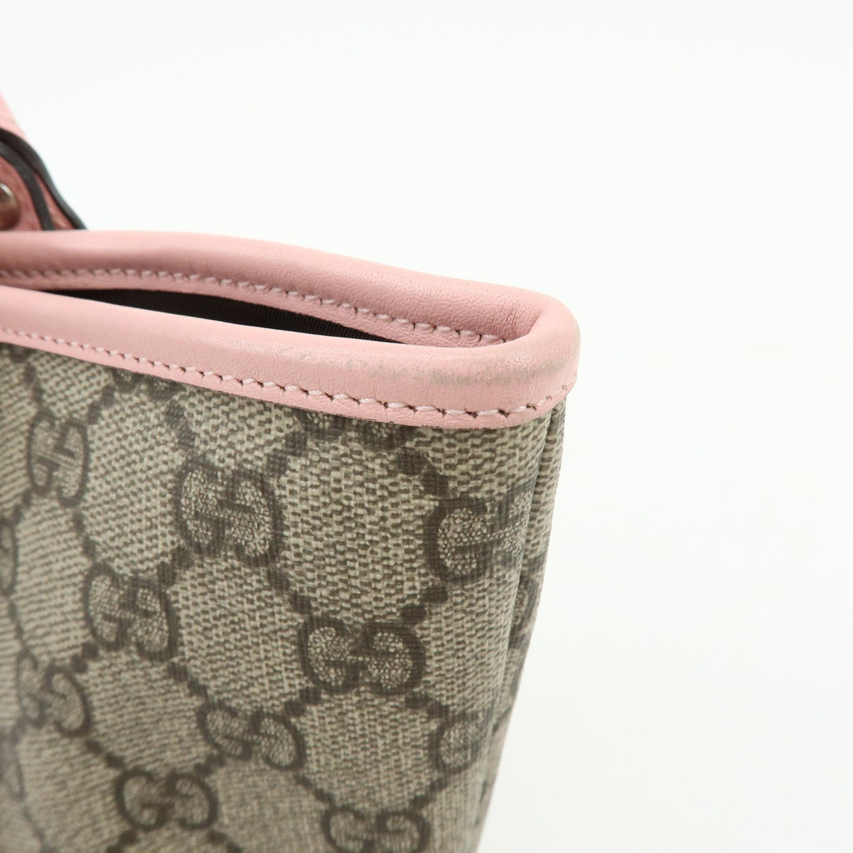Gucci Tote Bag - Beige, Pink, GG Supreme, Leather