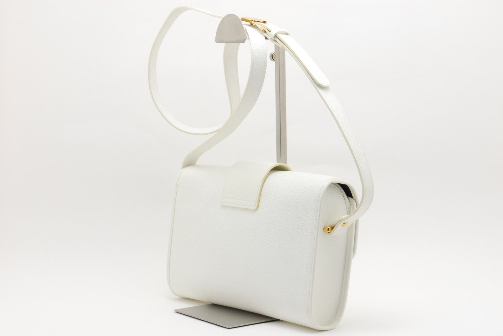 Saint Laurent YSL Shoulder Bag - Ivory, Leather