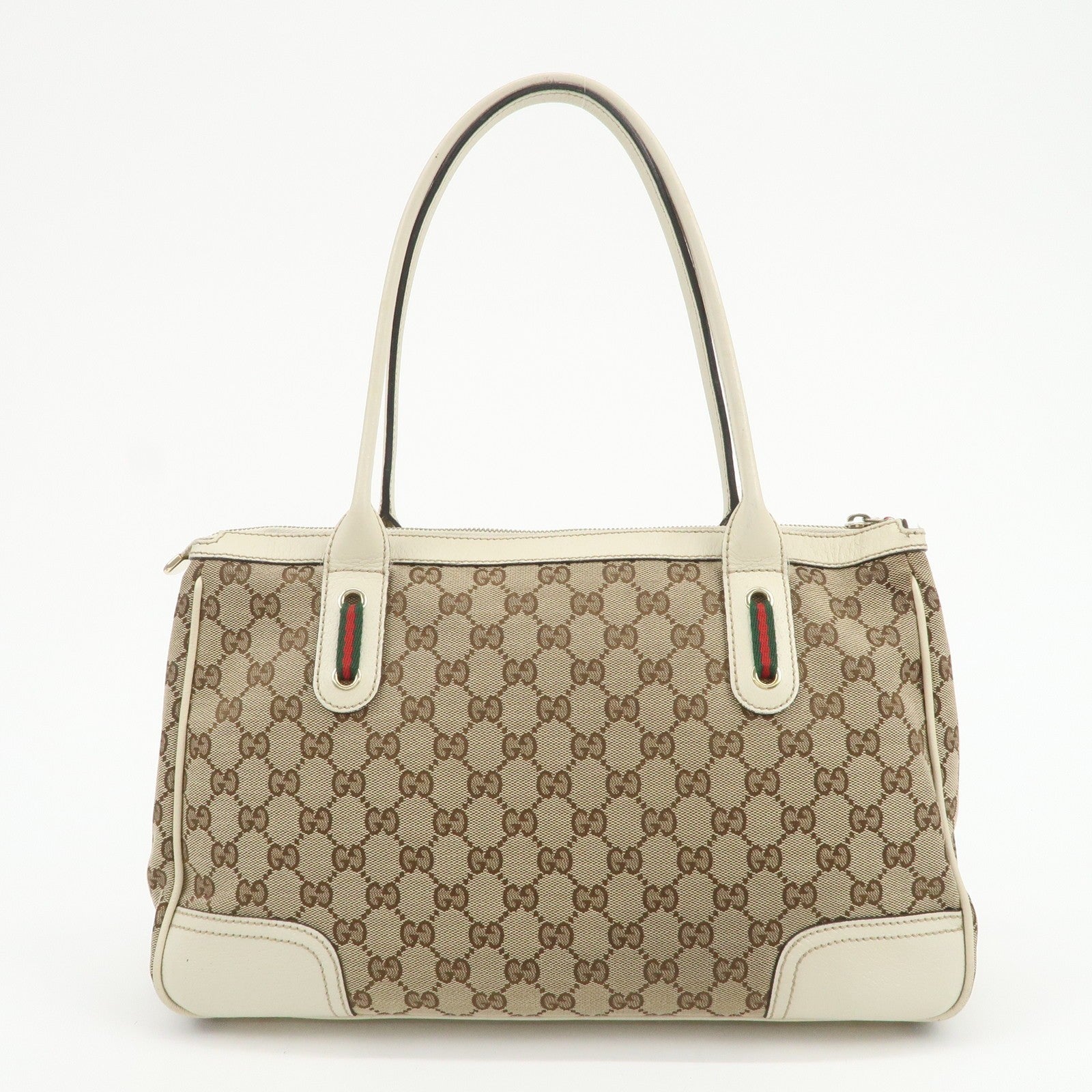 Gucci Princy Sherry Tote Bag - Brown Ivory, GG Canvas Leather