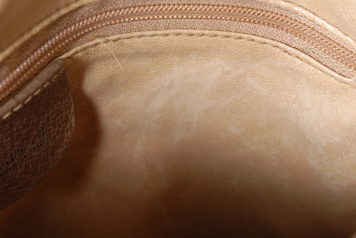 Gucci GG Supreme Monogram Canvas Drawstring Bucket Shoulder Bag - Brown, PVC Leather
