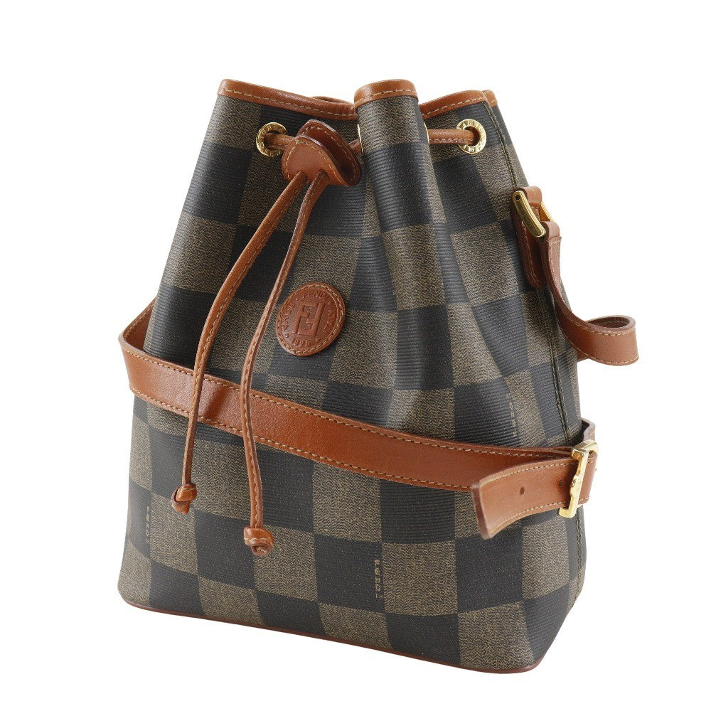 Fendi Shoulder Bag - Brown, PVC/Leather