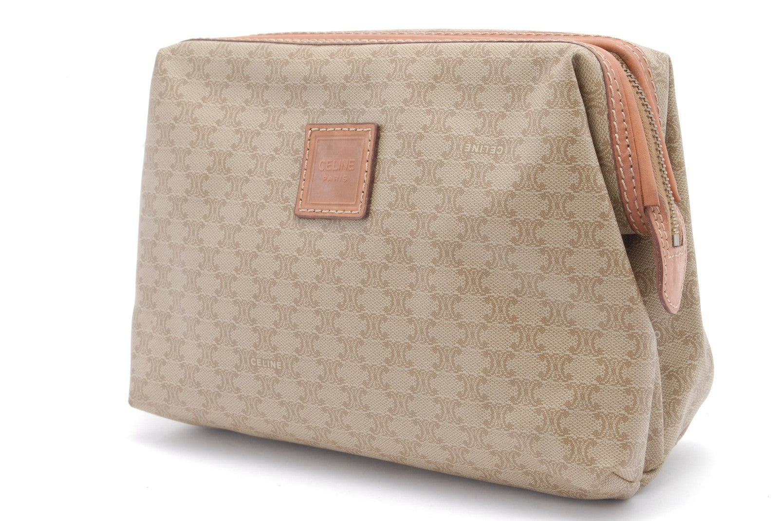 Celine C Charm Clutch Bag - Beige, PVC