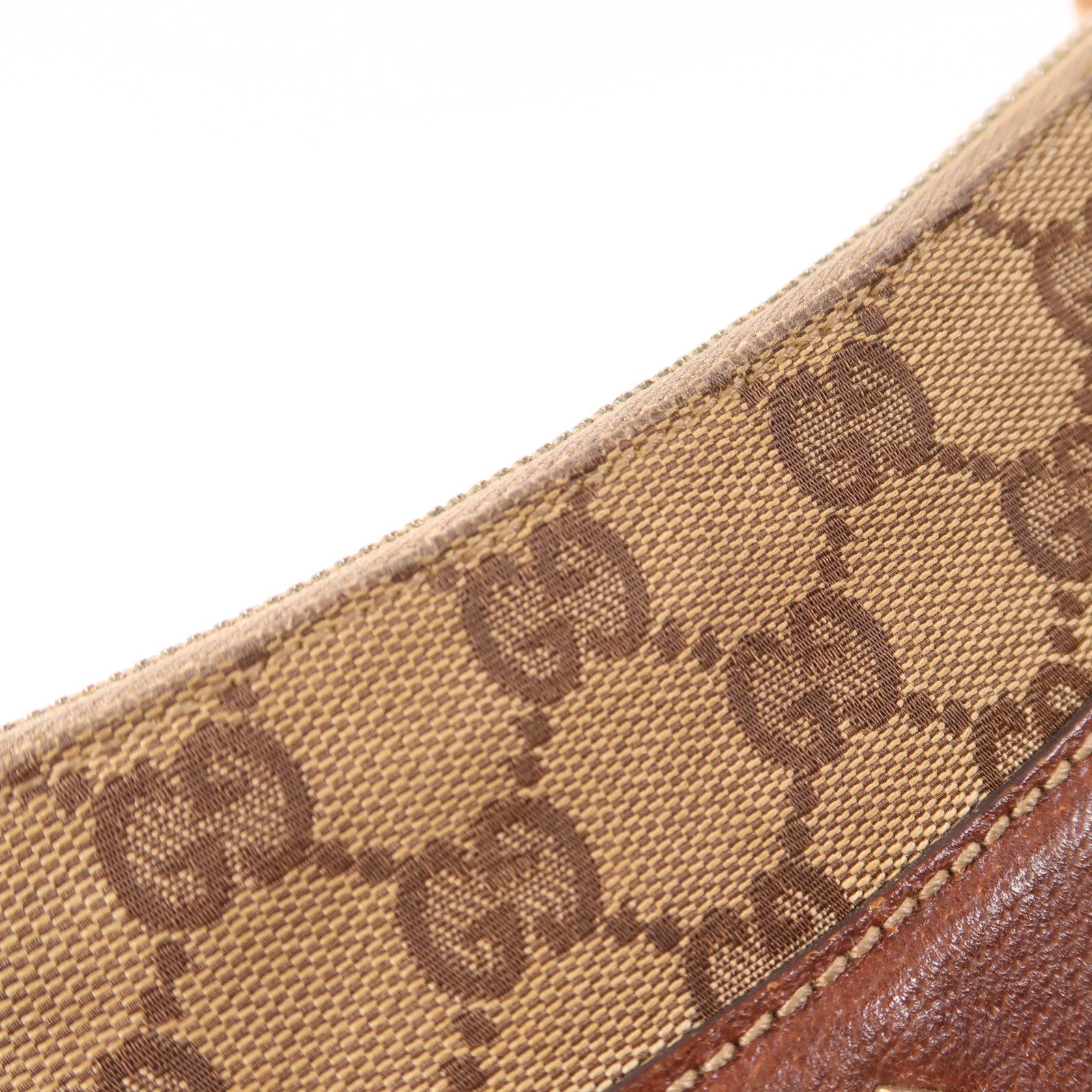 Gucci GG GHW Bamboo Handbag - Brown, Canvas