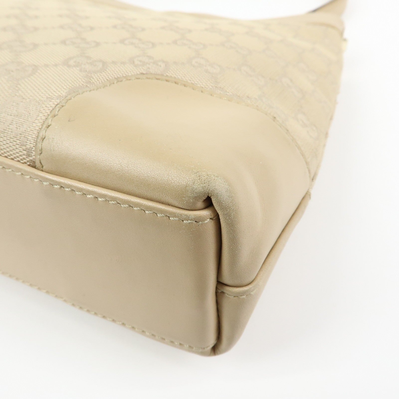 Gucci Shoulder Hand Bag - Beige, GG Canvas, Leather