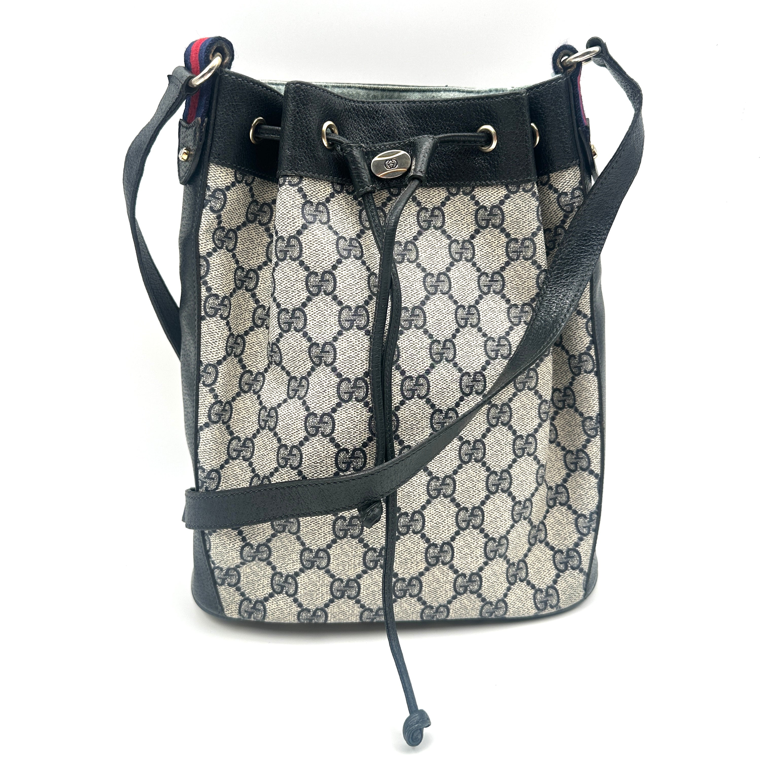 Bucket Bag Sherry Line PVC Leather Navy