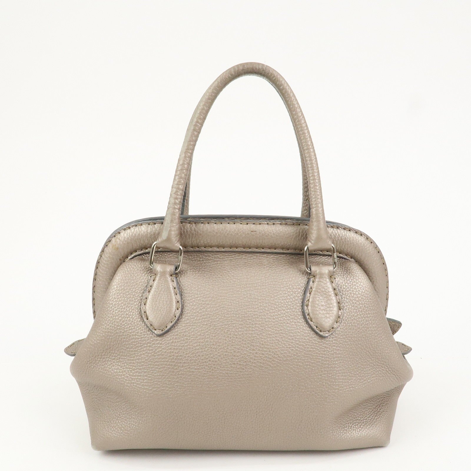 Fendi Hand Bag - Greige, Leather