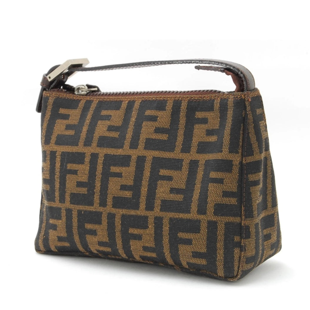FENDI zucca handbag- canvas, leather