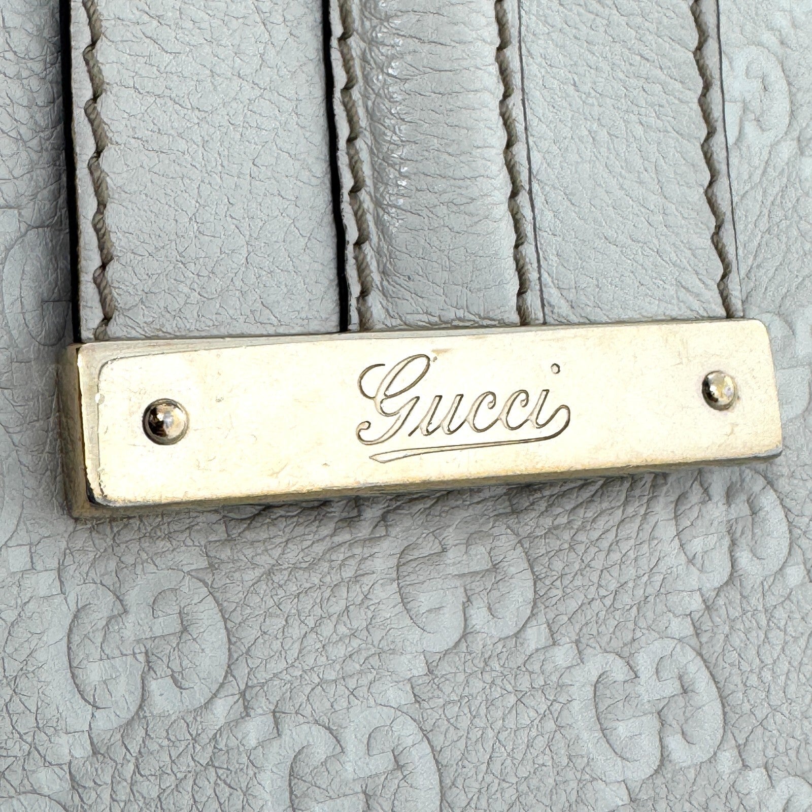 Gucci Tote Shoulder Hand Bag - White, Leather
