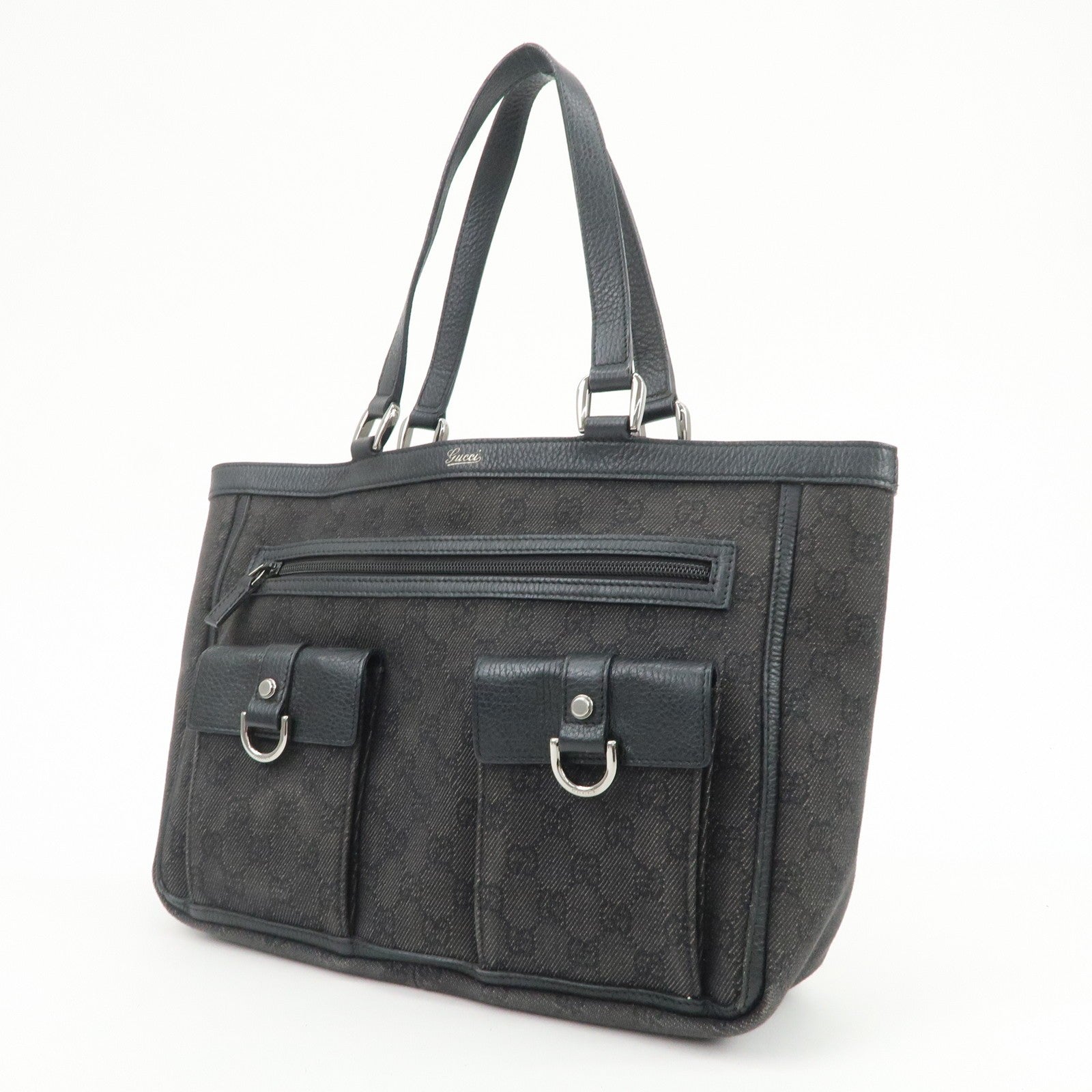 Gucci Abbey Tote Bag - Black, GG Canvas