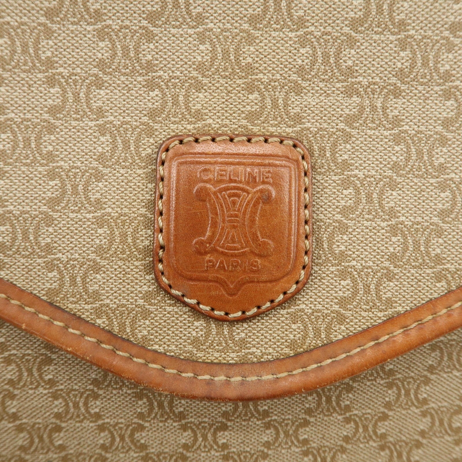 Celine C Macadam 2Way Bag - Beige Brown, PVC Leather
