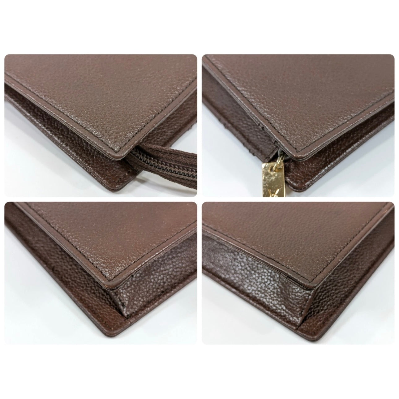 Yves Saint Laurent clutch leather