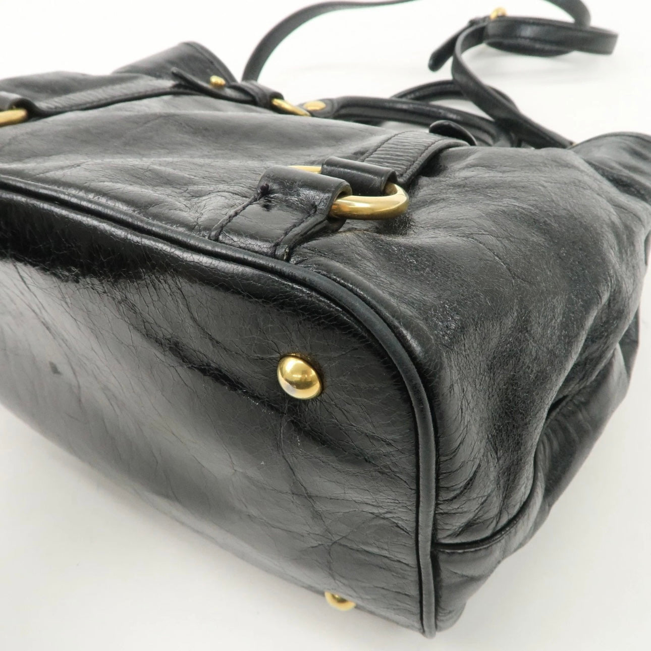 MIUMIU Leather Hand, crossbody Bag Black